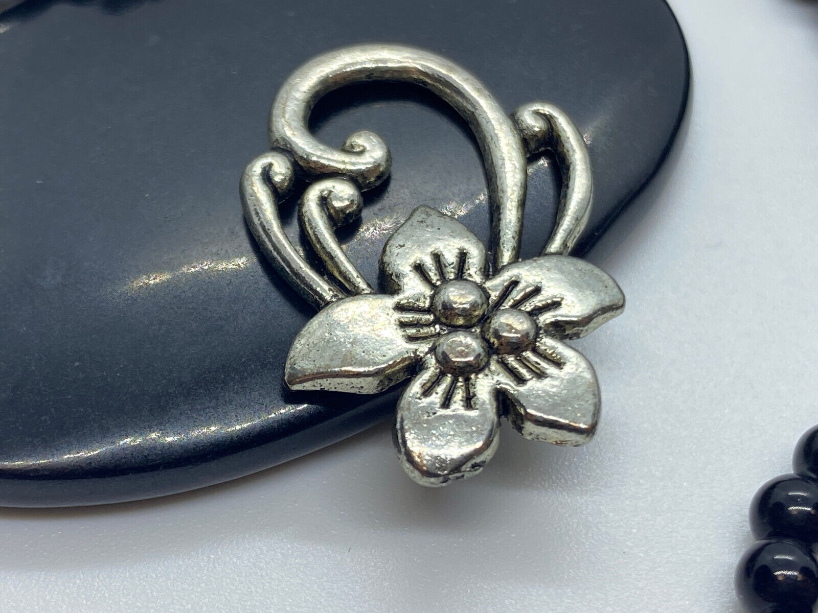 MODESCHMUCK HALSKETTE KETTE MEHRSCHICHTIG SCHWARZ – Bild 11