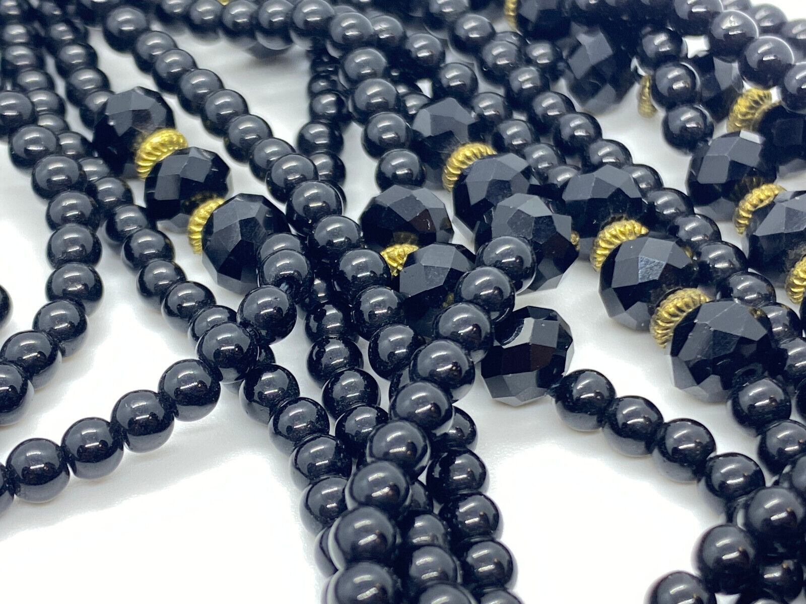 MODESCHMUCK HALSKETTE KETTE MEHRSCHICHTIG SCHWARZ – Bild 12