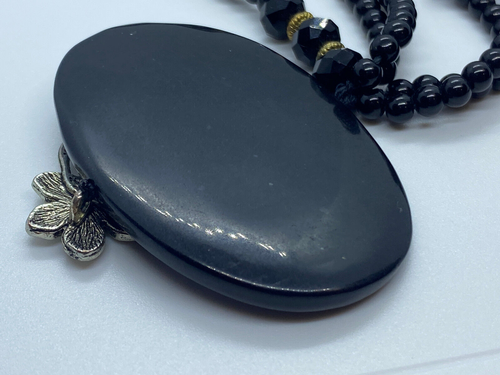 MODESCHMUCK HALSKETTE KETTE MEHRSCHICHTIG SCHWARZ – Bild 14