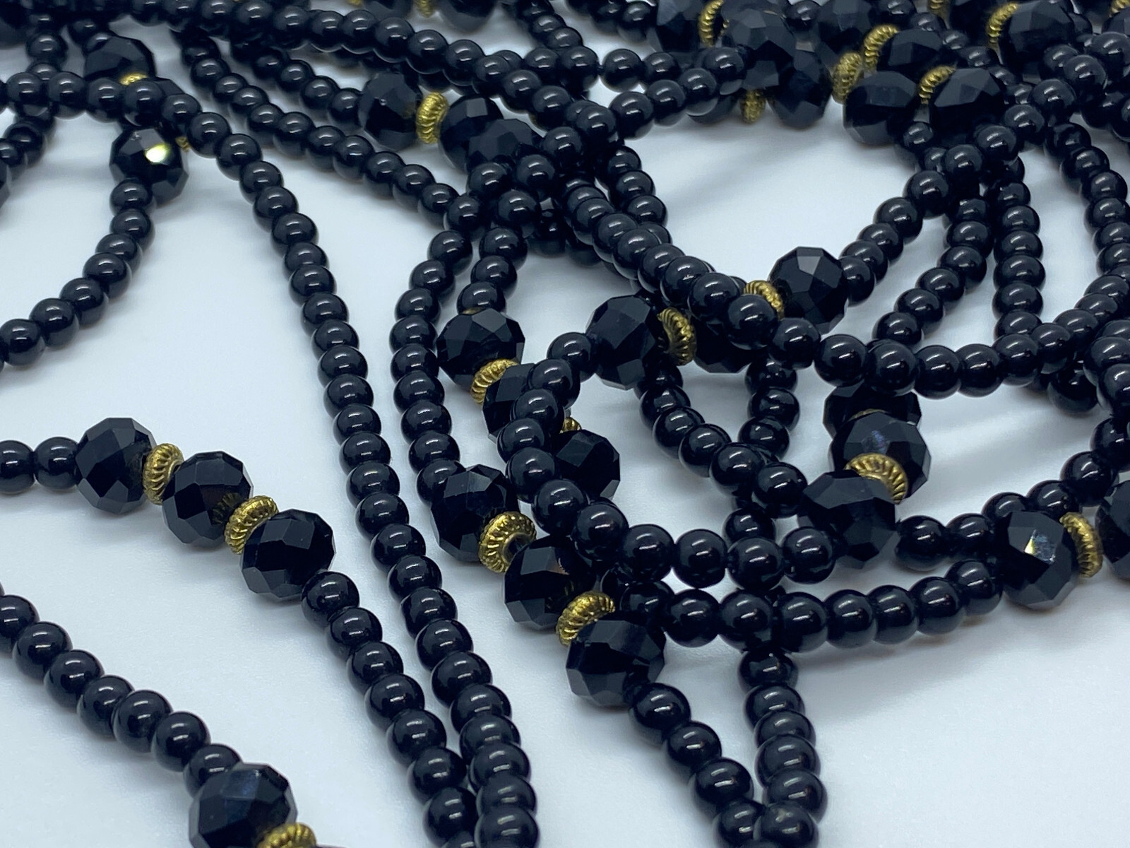 MODESCHMUCK HALSKETTE KETTE MEHRSCHICHTIG SCHWARZ – Bild 15