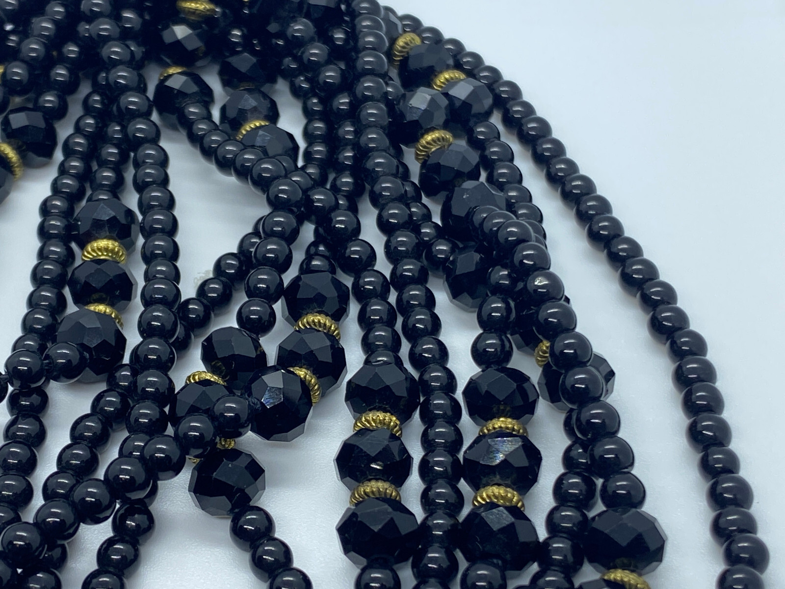 MODESCHMUCK HALSKETTE KETTE MEHRSCHICHTIG SCHWARZ – Bild 6