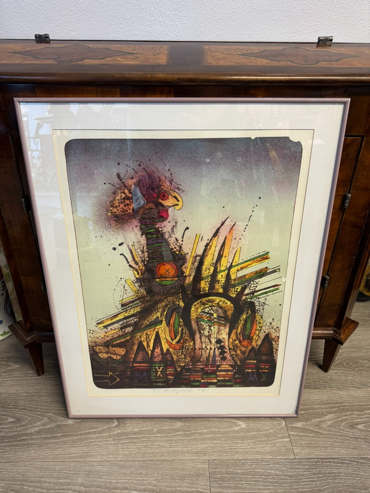 Karel VYSUSIL (1926-2014) SIGNIERTE FARBLITHOGRAFIE ATOMARE ZEIT