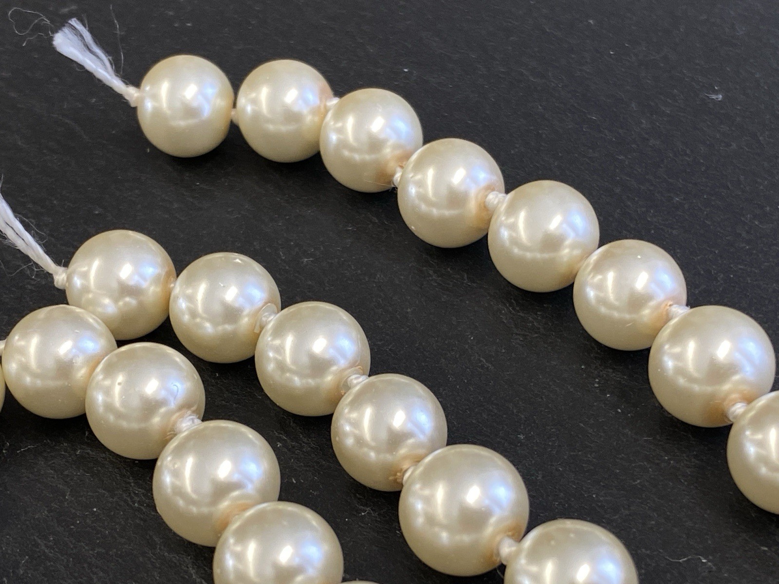 HALSKETTE PERLENKETTE KETTE PERLE PERLEN KUNSTPERLEN 1cm OHNE VERSCHLUSS – Bild 13