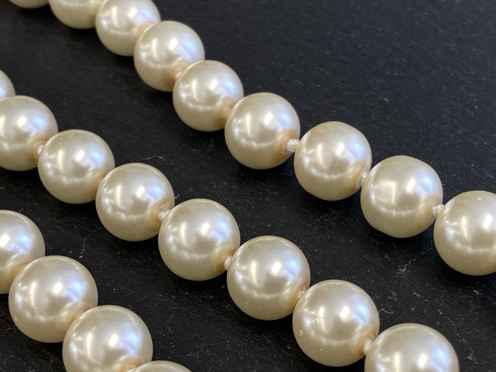 HALSKETTE PERLENKETTE KETTE PERLE PERLEN KUNSTPERLEN 1cm OHNE VERSCHLUSS – Bild 14