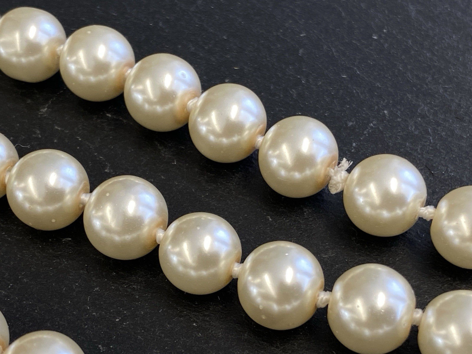 HALSKETTE PERLENKETTE KETTE PERLE PERLEN KUNSTPERLEN 1cm OHNE VERSCHLUSS – Bild 15