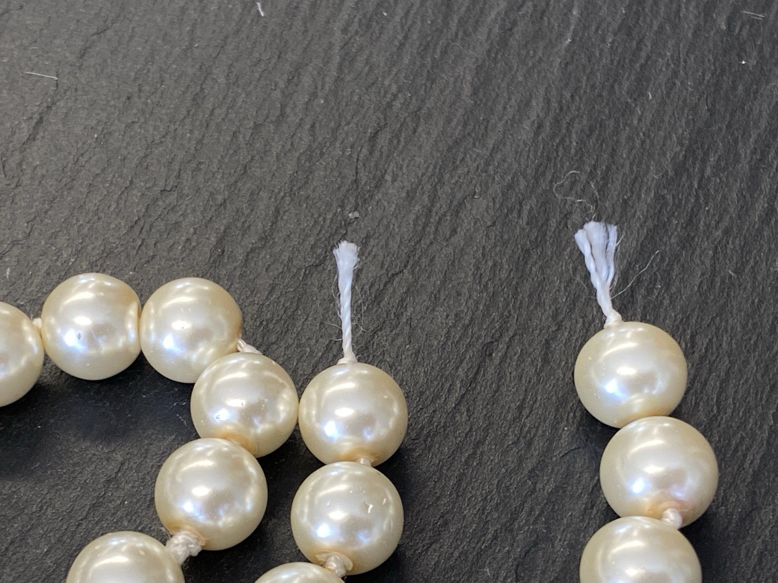 HALSKETTE PERLENKETTE KETTE PERLE PERLEN KUNSTPERLEN 1cm OHNE VERSCHLUSS – Bild 5