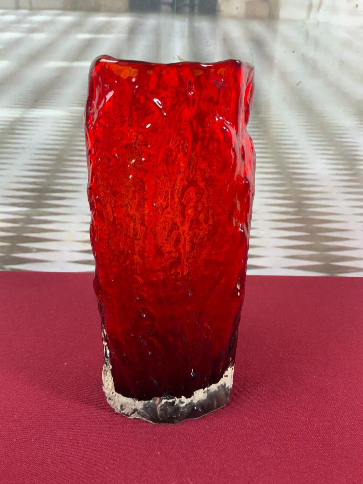 SEHR SCHÖNE VASE AUS GLAS HANDARBEIT KÜNSTLERGLAS 1kg 20,5cm HOCH – Bild 3