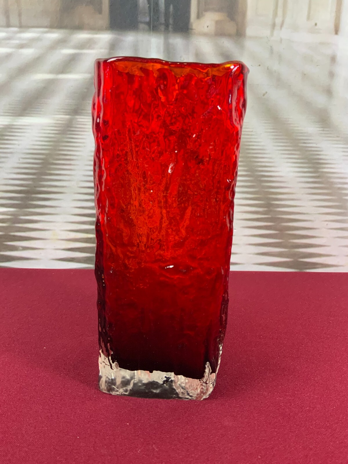 SEHR SCHÖNE VASE AUS GLAS HANDARBEIT KÜNSTLERGLAS 1kg 20,5cm HOCH – Bild 5