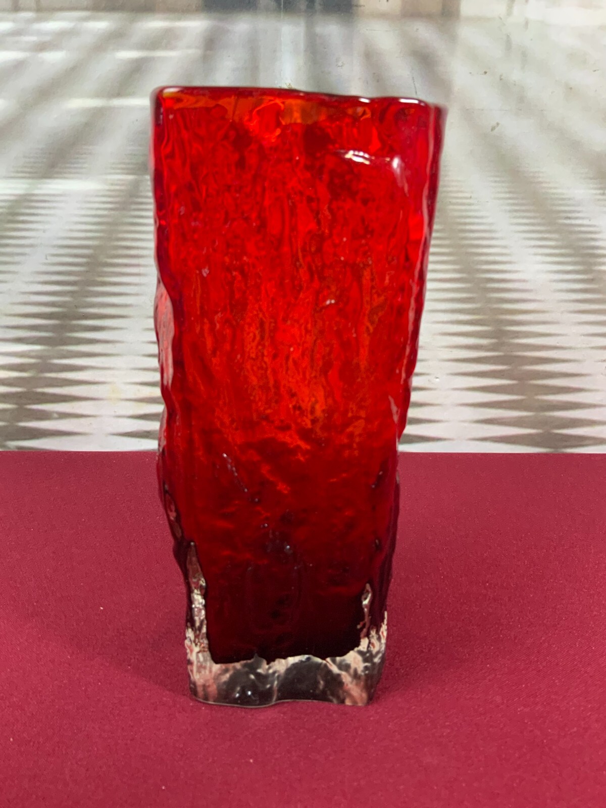 SEHR SCHÖNE VASE AUS GLAS HANDARBEIT KÜNSTLERGLAS 1kg 20,5cm HOCH – Bild 6