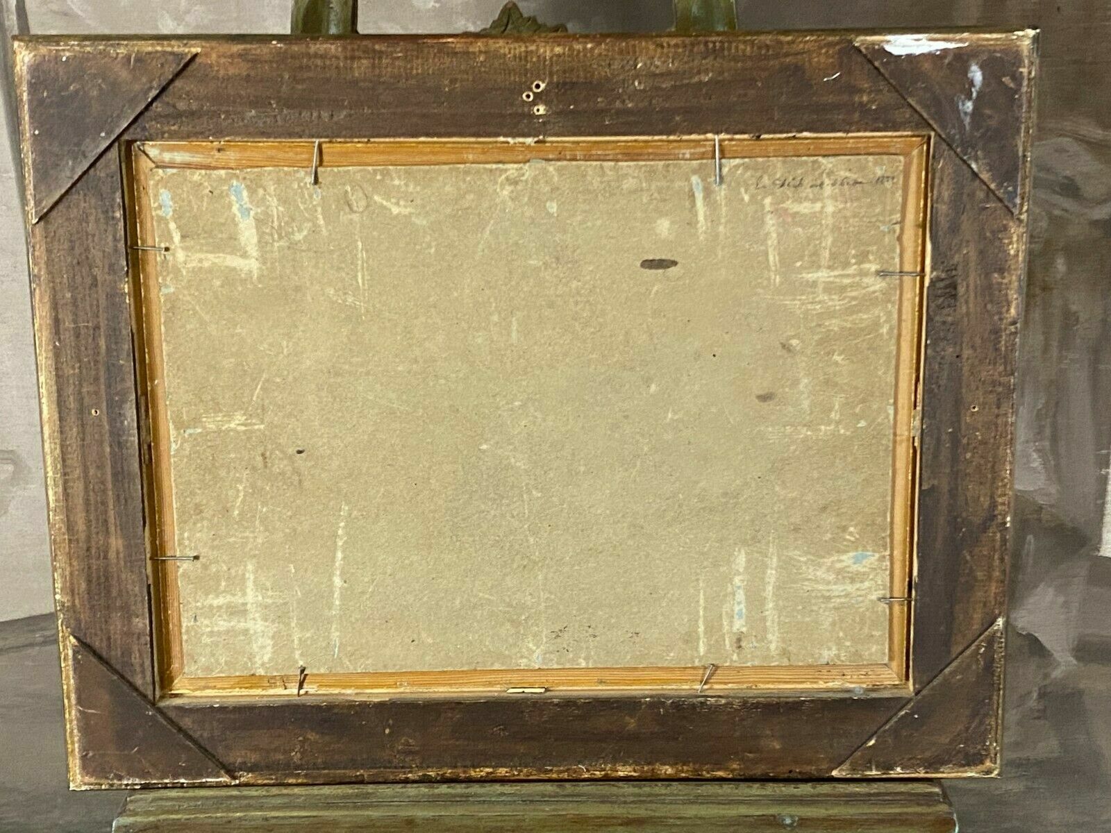 ÖL GEMÄLDE FEDERVIEH AM GEHÖF IM PRUNKRAHMEN AUF KARTON Carl I JUTZ (1838-1916) – Bild 12