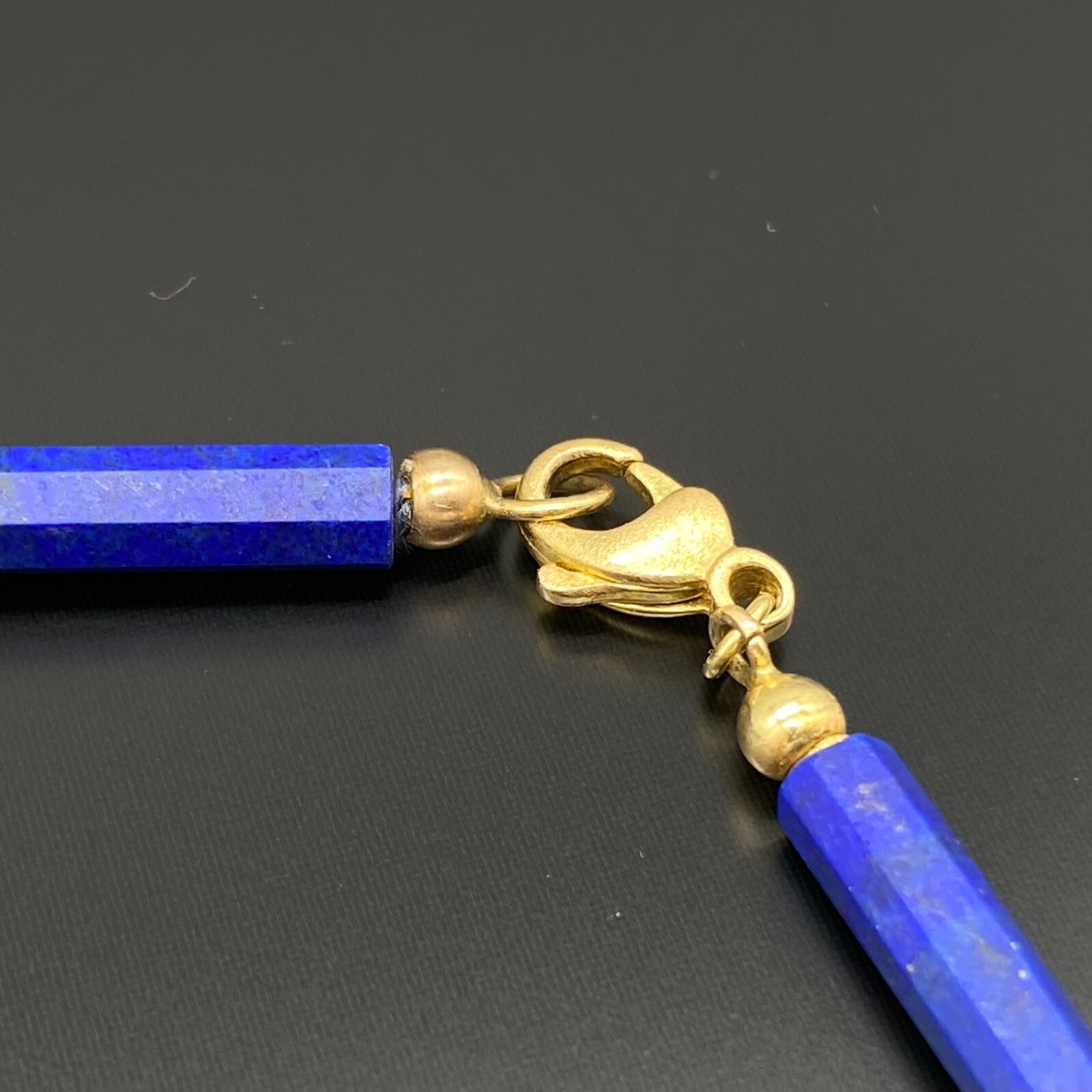 WUNDERVOLLE KETTE GELBGOLD 750 LAPIS LAZULI SMARAGDE SPINELL 36,5cm – Bild 13