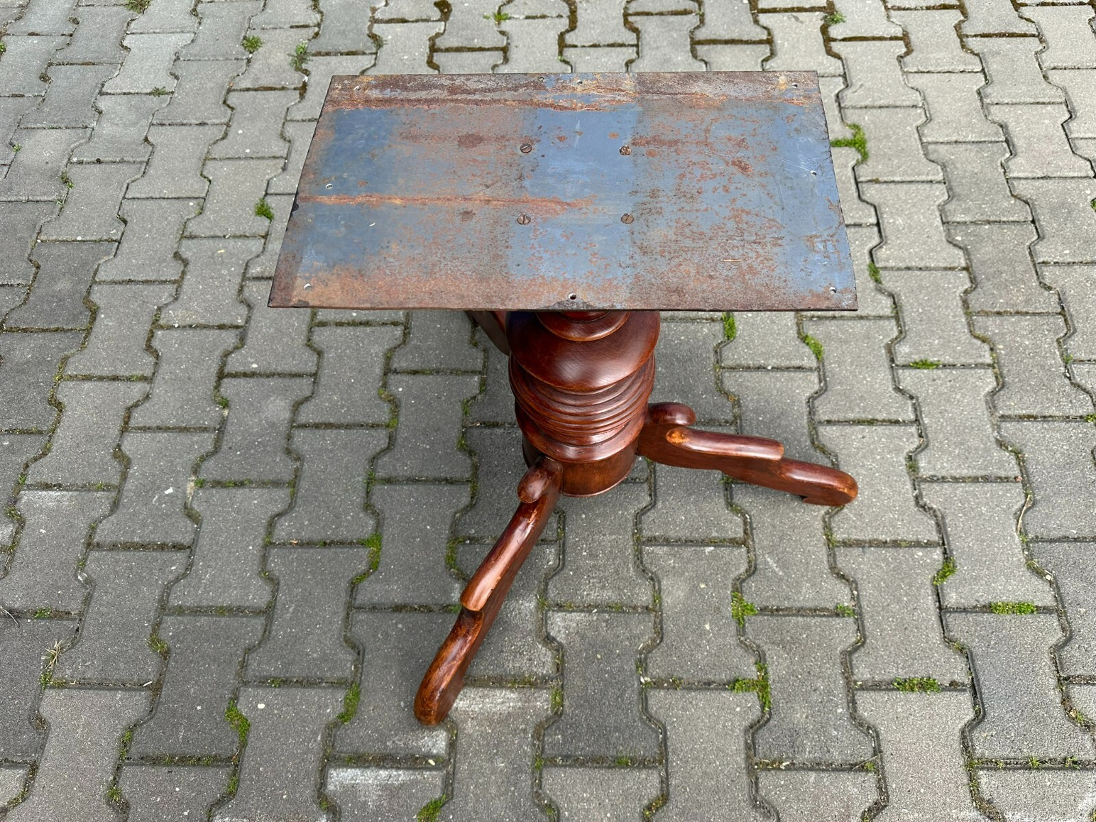 ANTIKER TISCH BEISTELLTISCH SPÄT BIEDERMEIER UM 1860 MAHAGONI – Bild 13