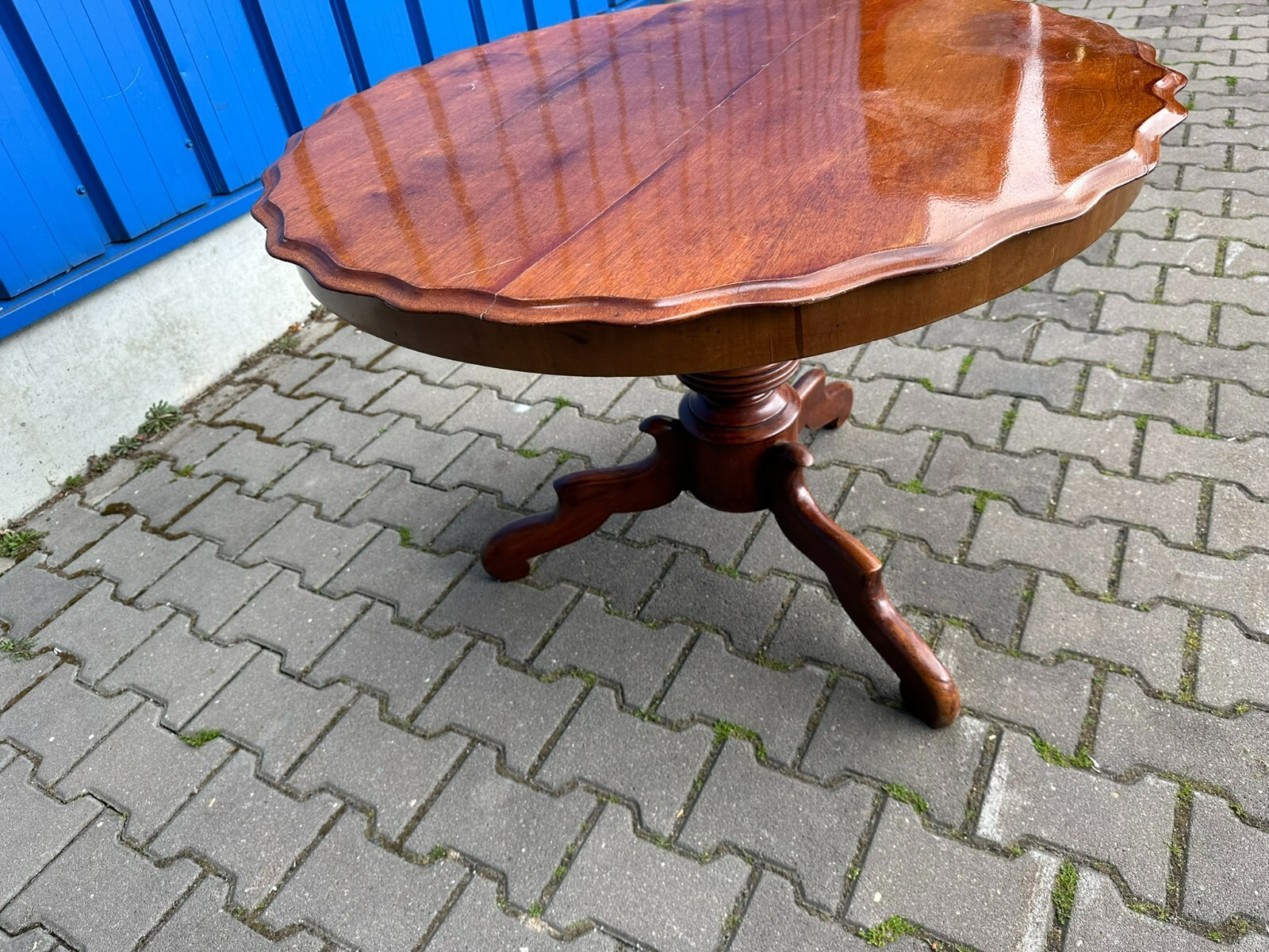 ANTIKER TISCH BEISTELLTISCH SPÄT BIEDERMEIER UM 1860 MAHAGONI – Bild 4