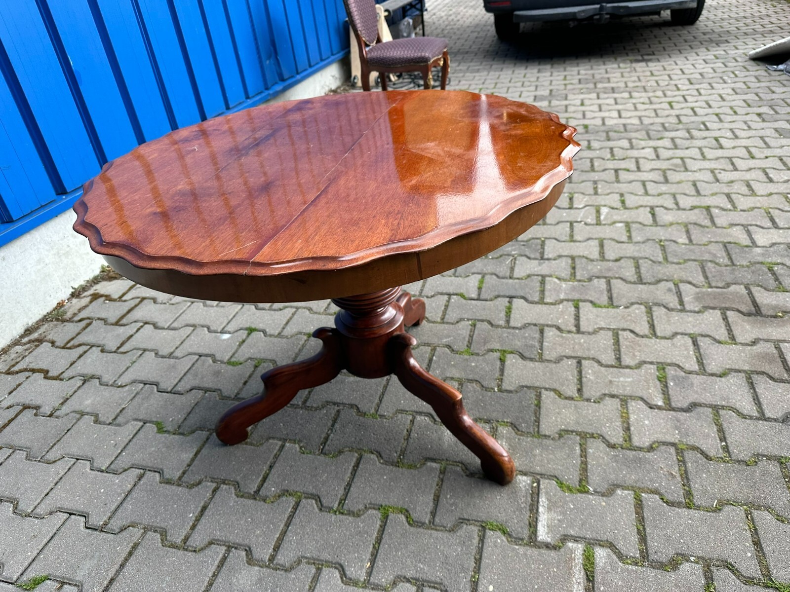 ANTIKER TISCH BEISTELLTISCH SPÄT BIEDERMEIER UM 1860 MAHAGONI – Bild 5