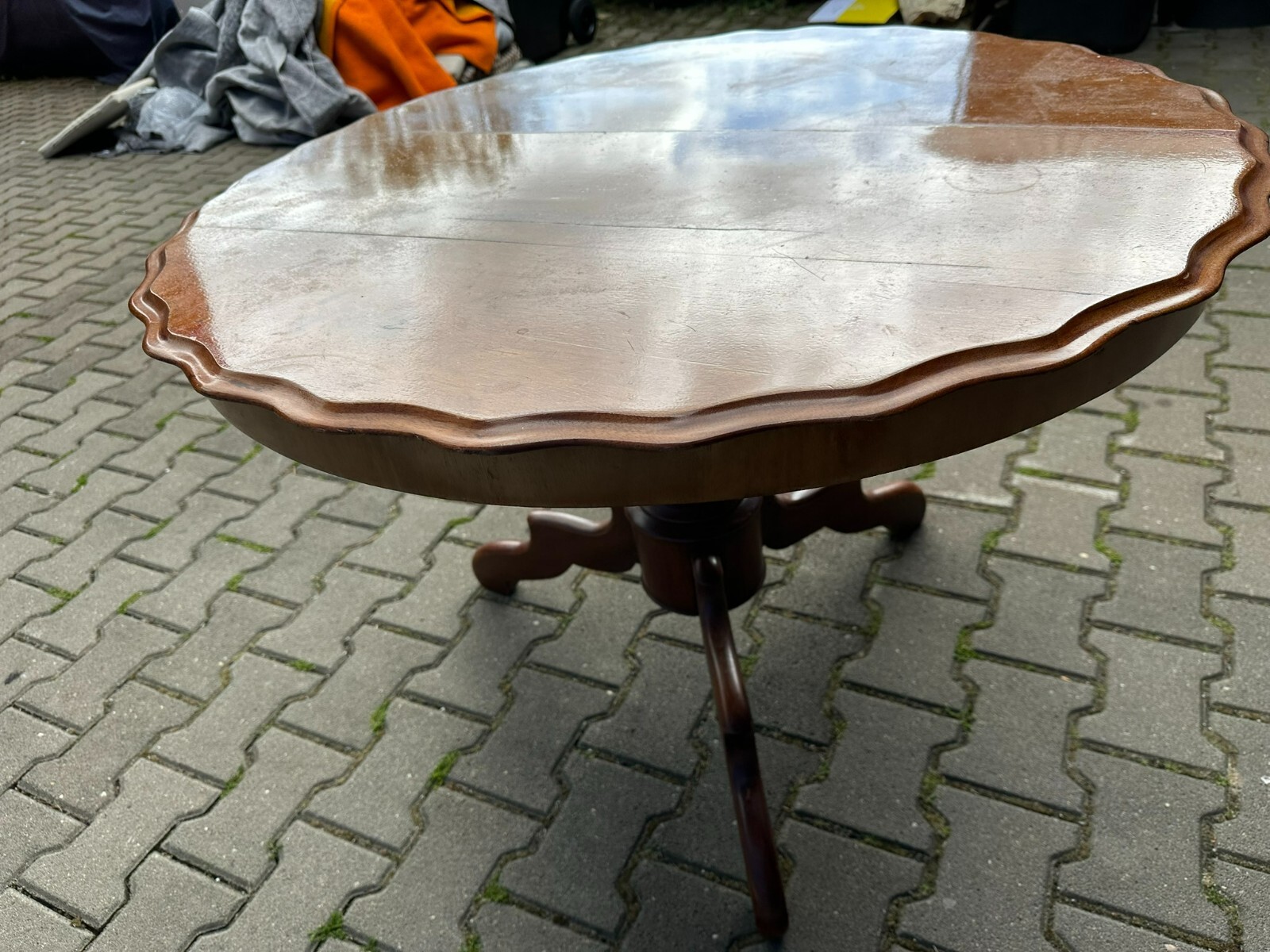 ANTIKER TISCH BEISTELLTISCH SPÄT BIEDERMEIER UM 1860 MAHAGONI – Bild 6