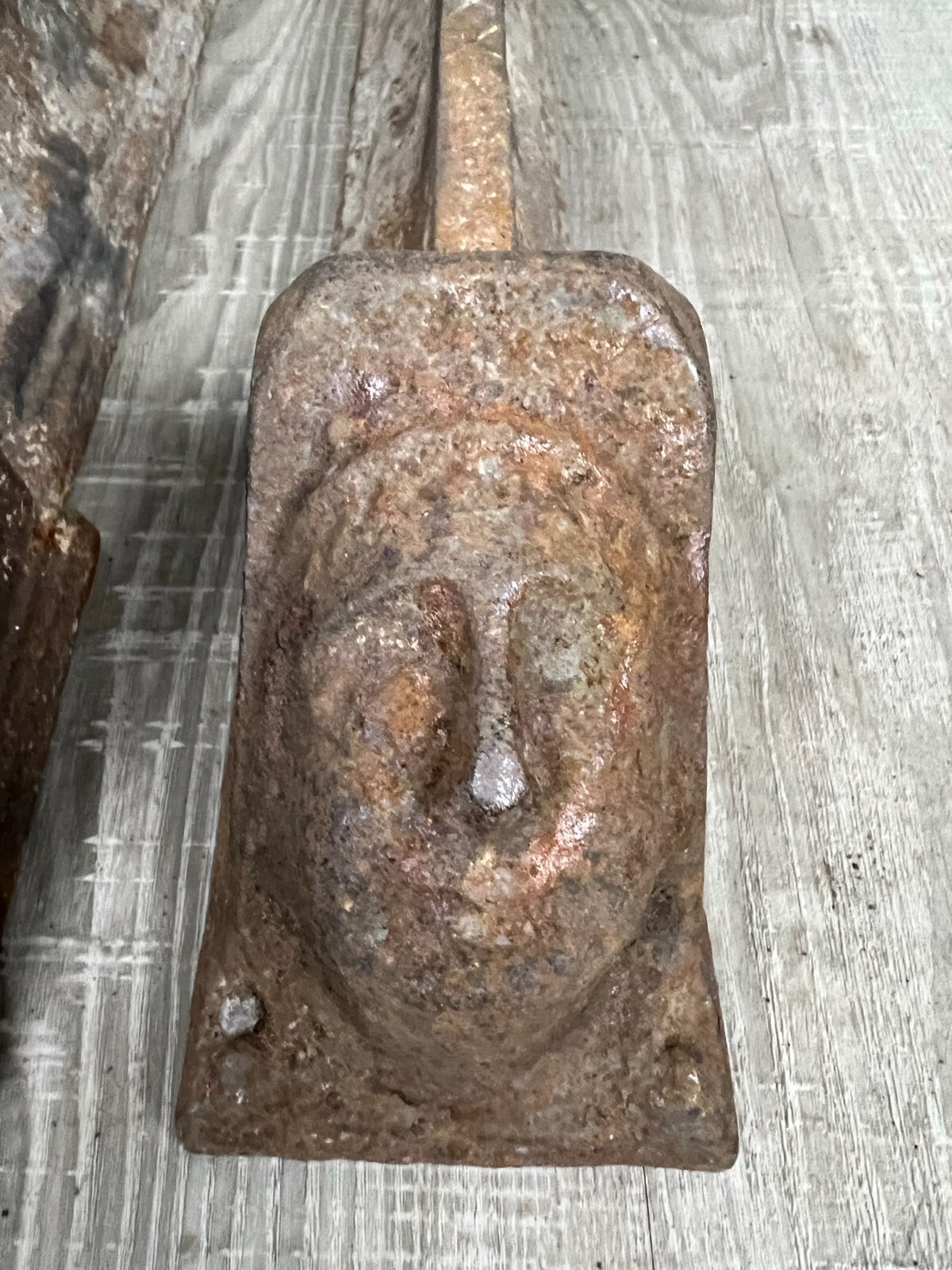 ANTIKE KAMINBÖCKE AUS EISEN 19 TES JHDT EMPIRE STIL – Bild 5