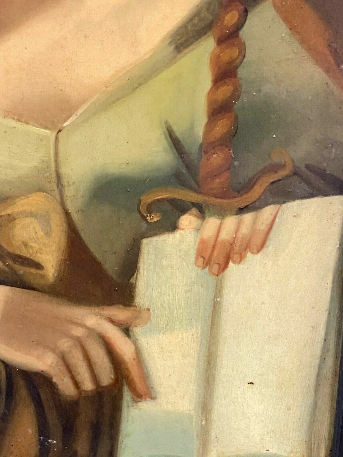 ÖLGEMÄLDE HEILIGER PORTRAIT BAROCKGEMÄLDE ANTIK ÖL AUF KUPFERBLECH 18-TES JHDT – Bild 5