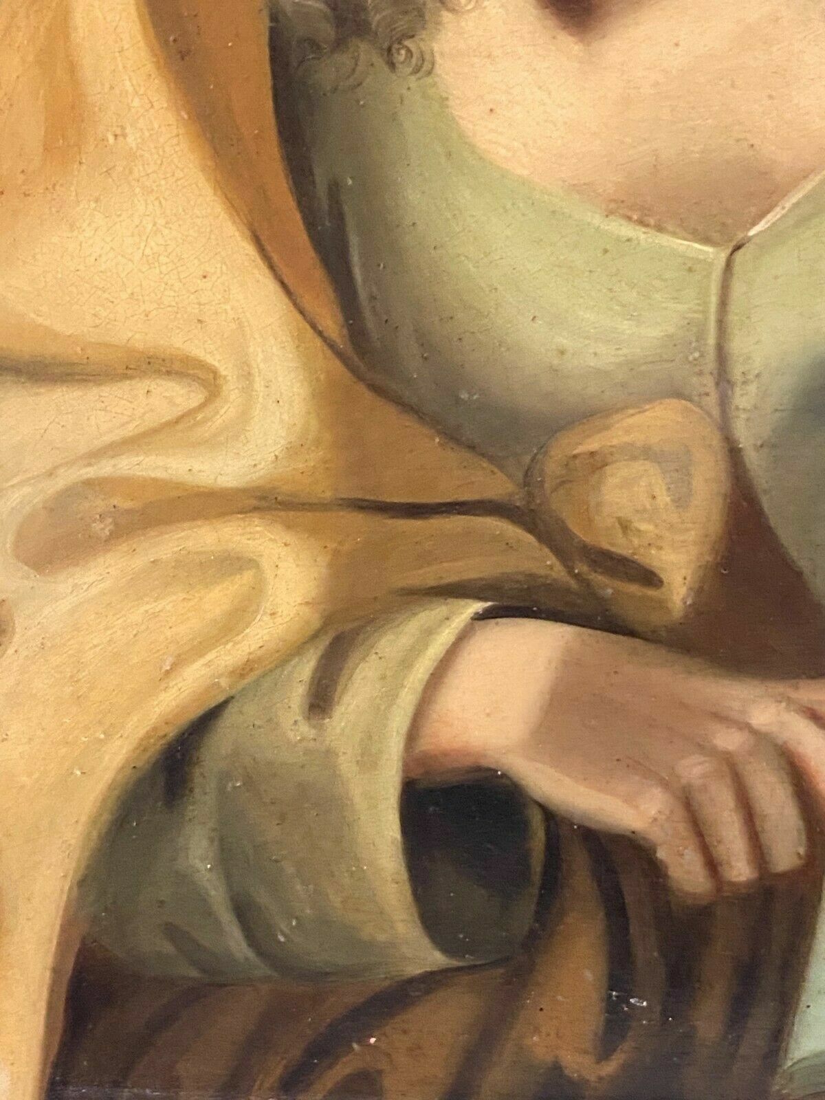 ÖLGEMÄLDE HEILIGER PORTRAIT BAROCKGEMÄLDE ANTIK ÖL AUF KUPFERBLECH 18-TES JHDT – Bild 6