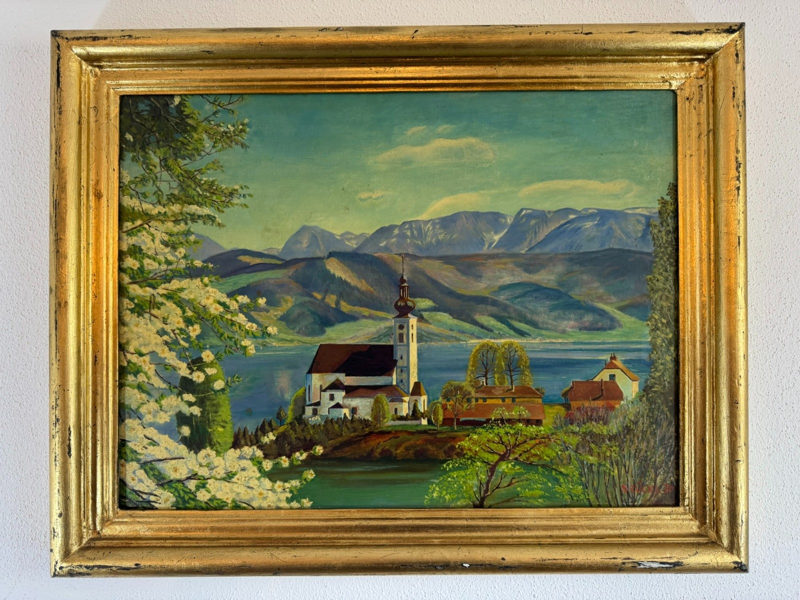 ÖLGEMÄLDE GERAHMT LANDSCHAFT ZELL AM SEE SIGNIERT BRÜCKL – Bild 4