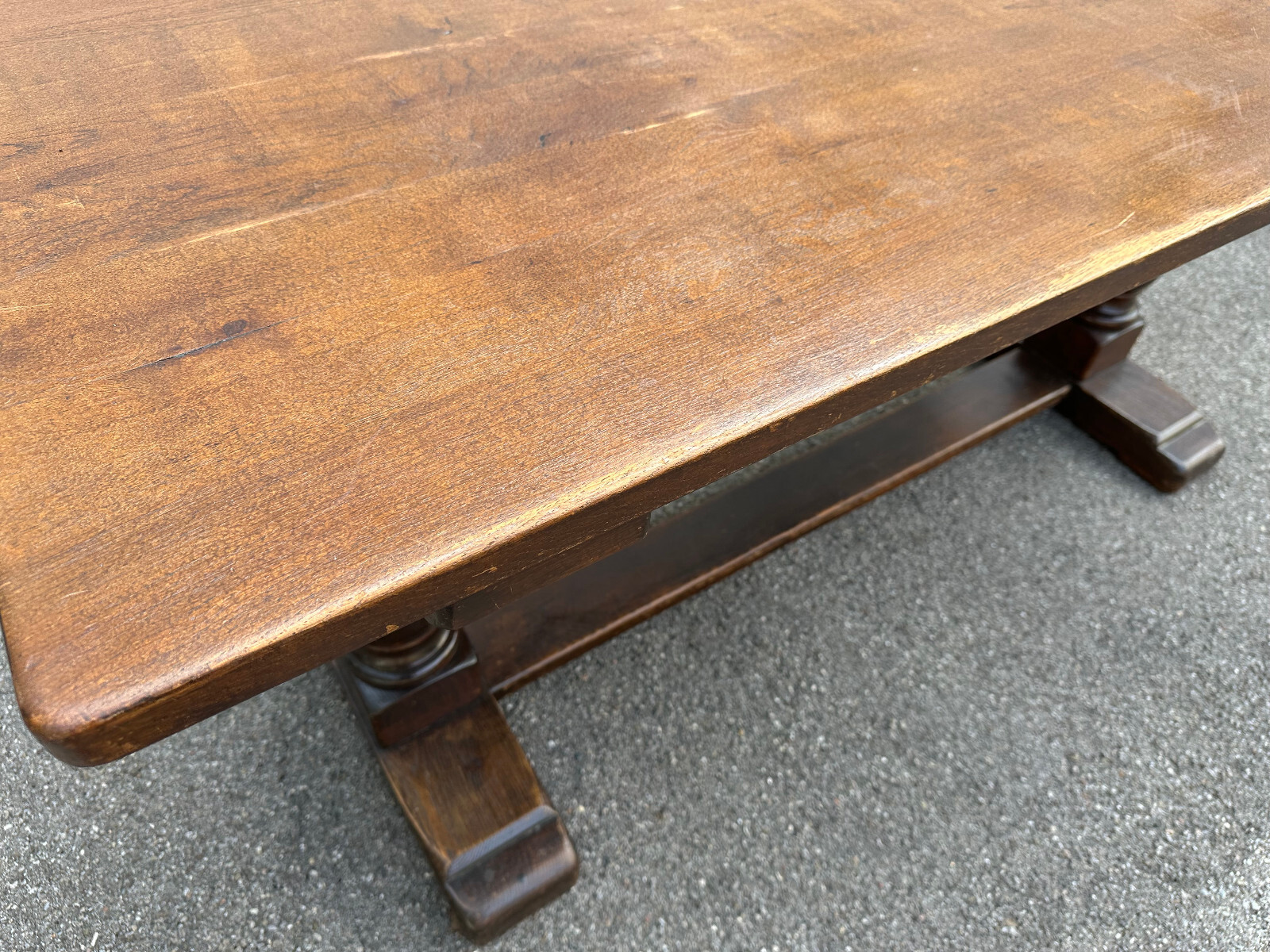 LANDHAUS ESSTISCH ALTER TISCH AUS EICHE MASSIV GEARBEITET 169x72cm – Bild 11
