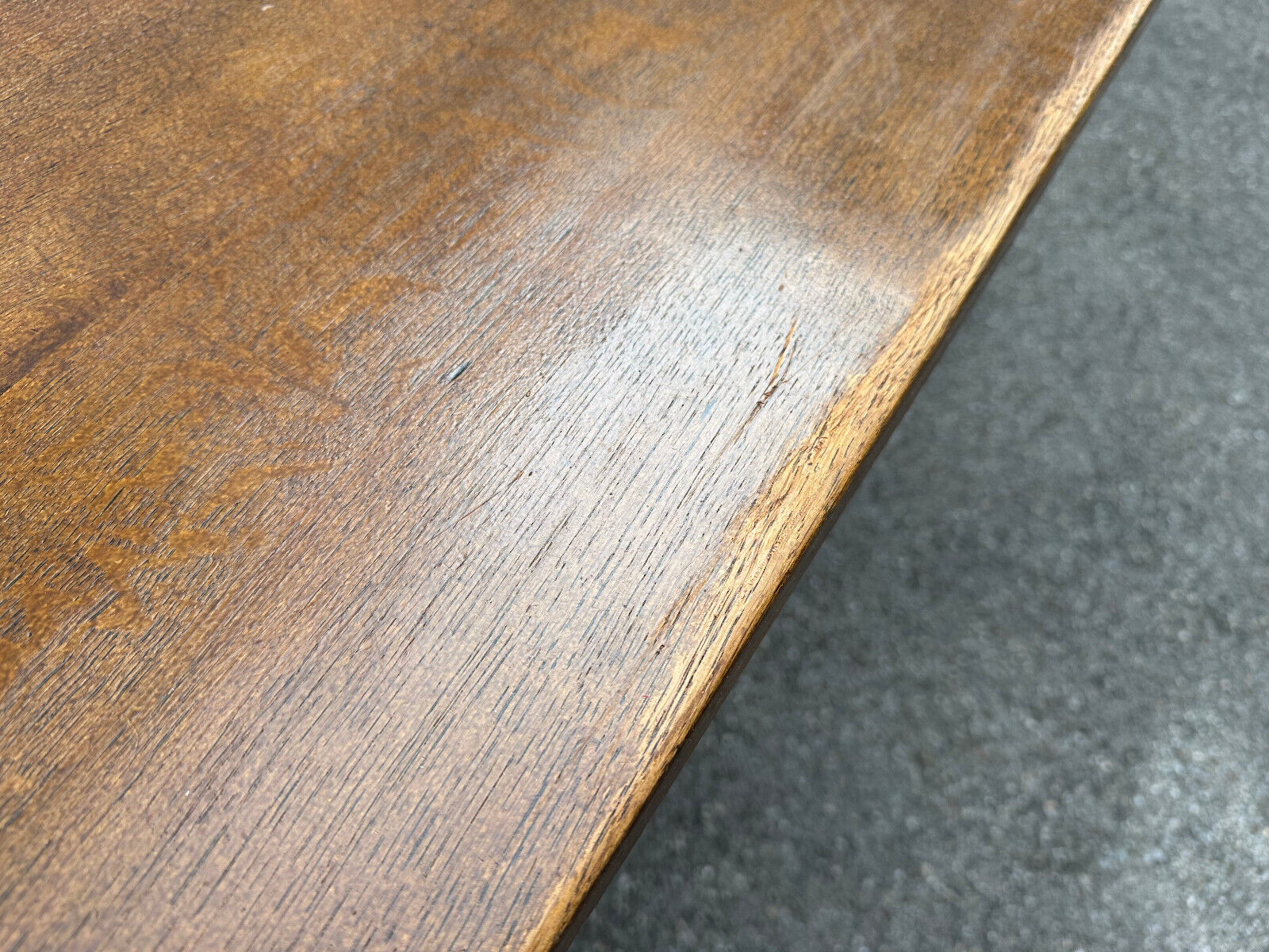 LANDHAUS ESSTISCH ALTER TISCH AUS EICHE MASSIV GEARBEITET 169x72cm – Bild 12