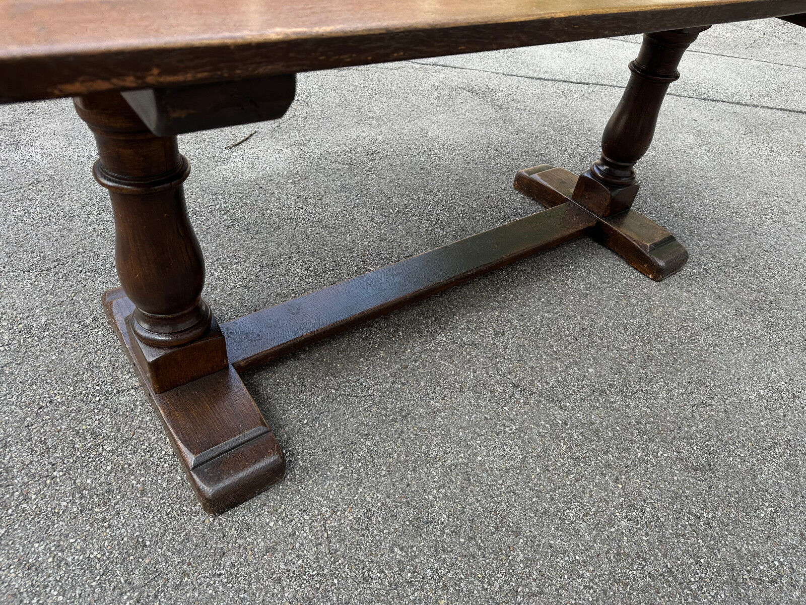 LANDHAUS ESSTISCH ALTER TISCH AUS EICHE MASSIV GEARBEITET 169x72cm – Bild 15