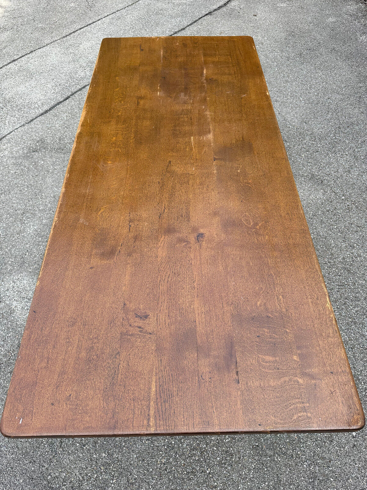 LANDHAUS ESSTISCH ALTER TISCH AUS EICHE MASSIV GEARBEITET 169x72cm – Bild 6