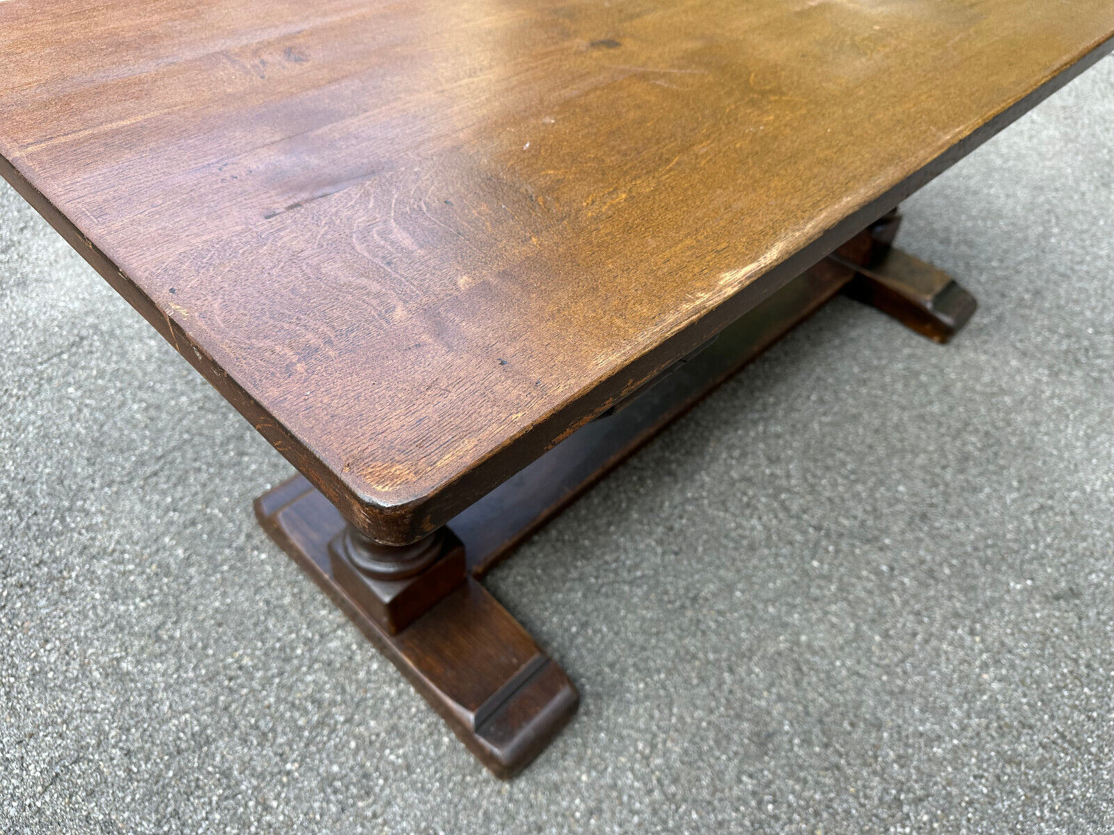 LANDHAUS ESSTISCH ALTER TISCH AUS EICHE MASSIV GEARBEITET 169x72cm – Bild 7