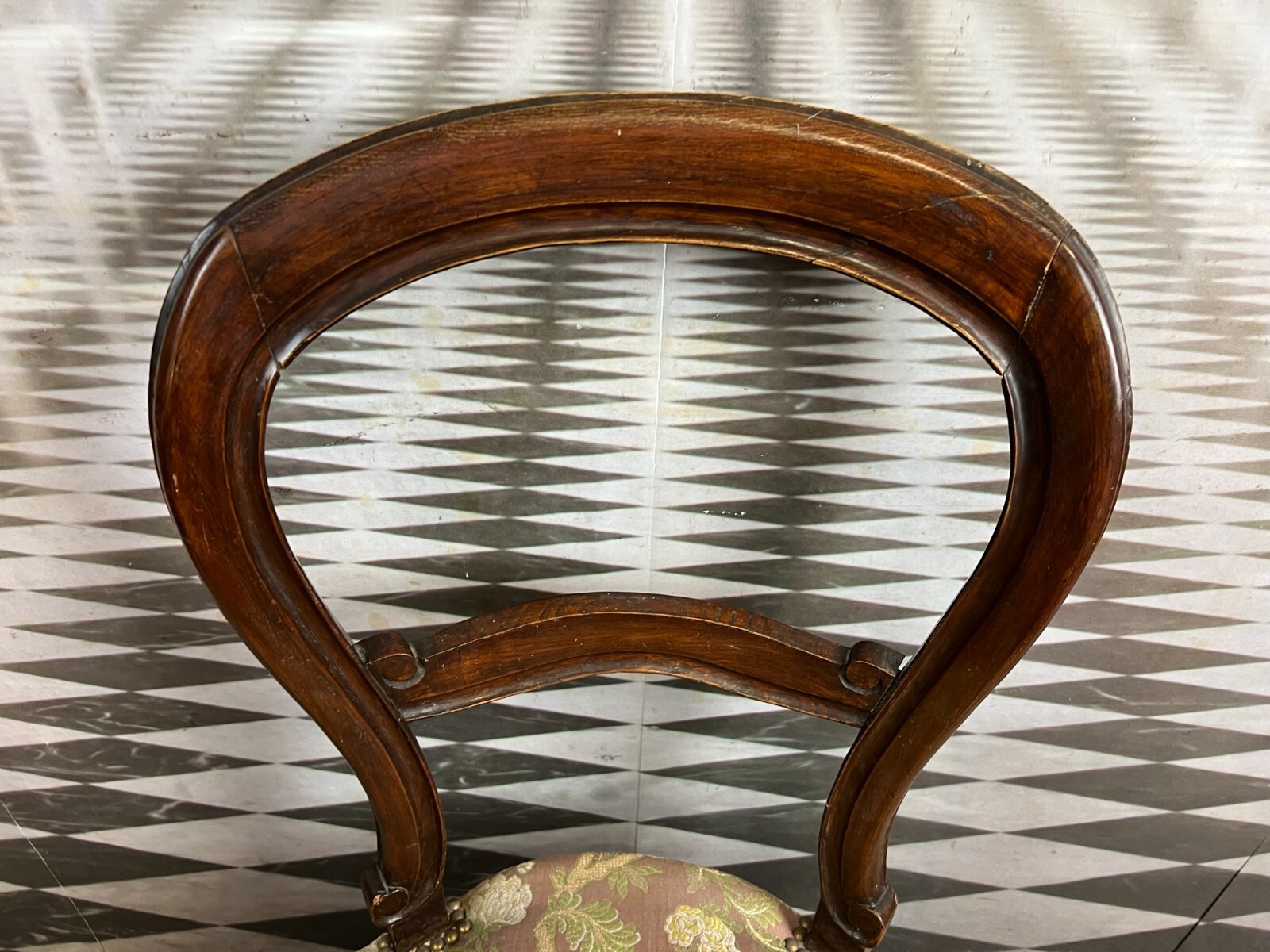 ANTIKER STUHL LOUIS PHILIPPE UM 1870 MAHAGONI MASSIV – Bild 3