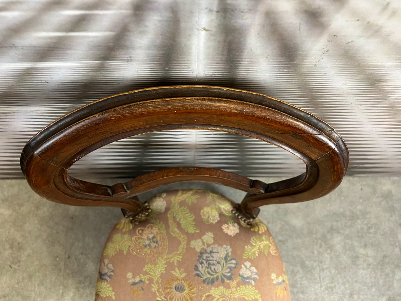 ANTIKER STUHL LOUIS PHILIPPE UM 1870 MAHAGONI MASSIV – Bild 4