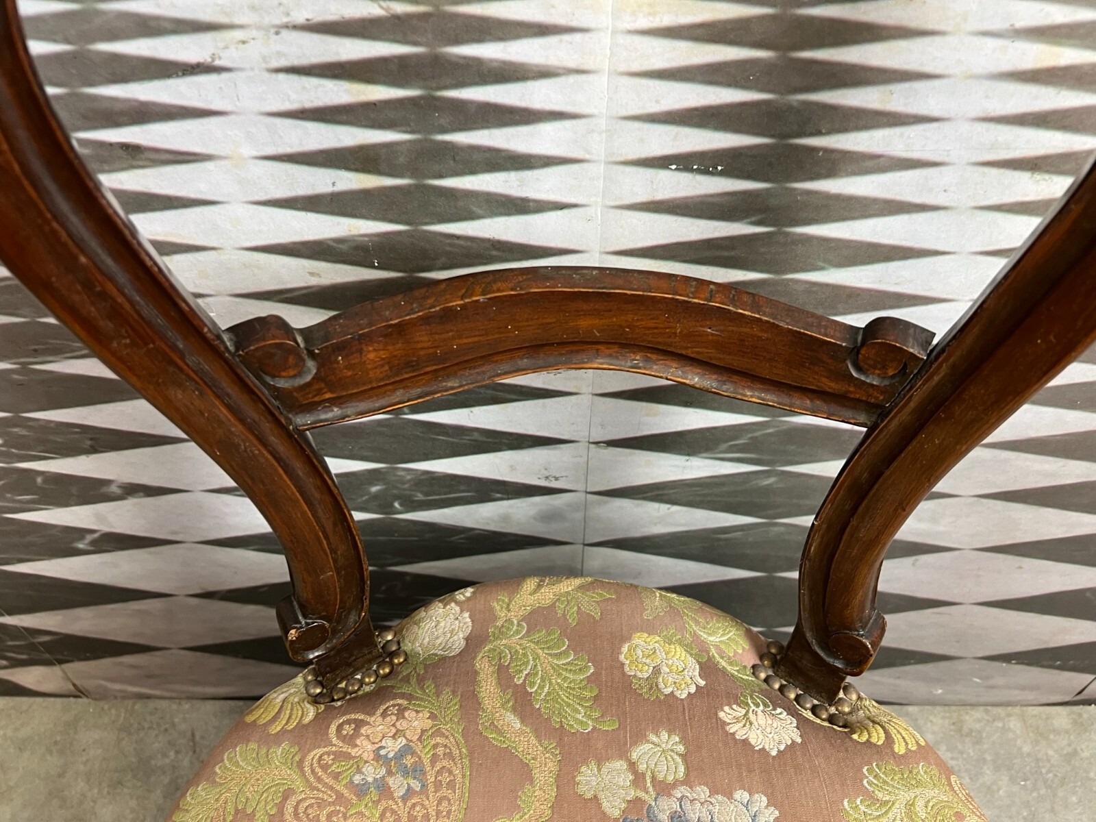 ANTIKER STUHL LOUIS PHILIPPE UM 1870 MAHAGONI MASSIV – Bild 5