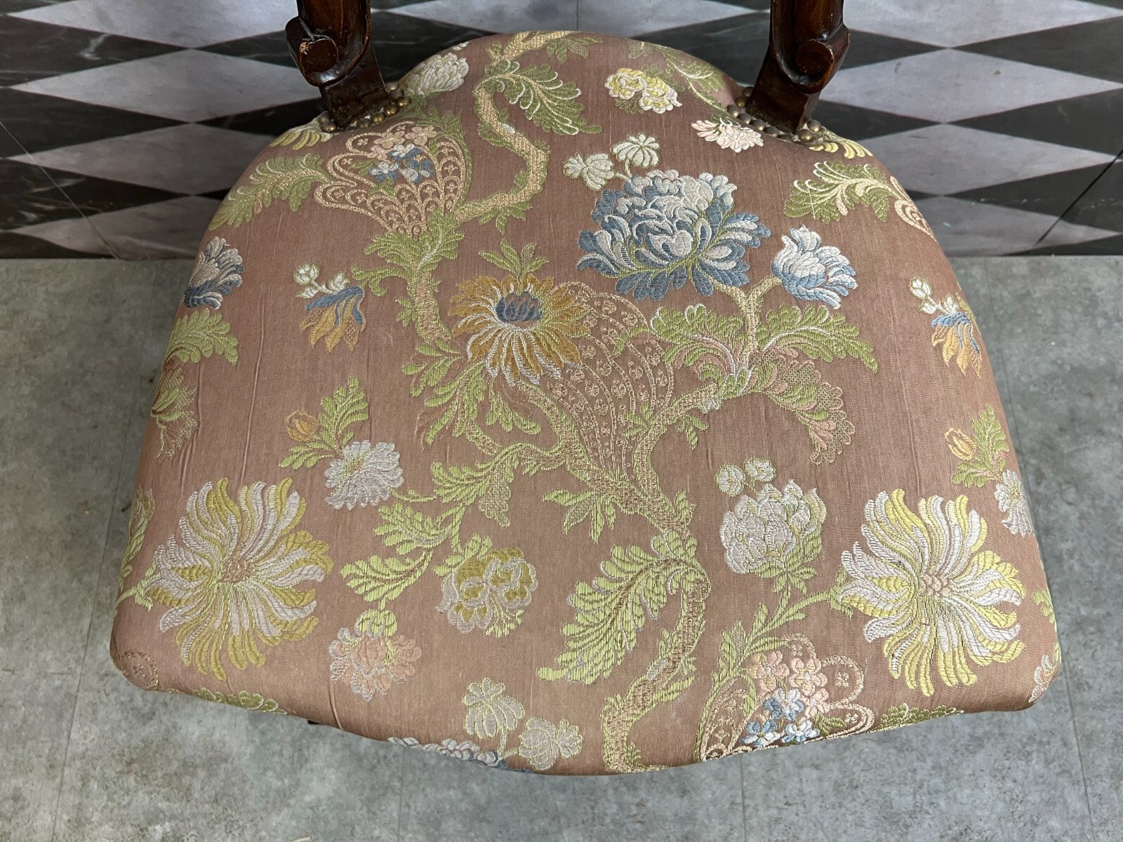 ANTIKER STUHL LOUIS PHILIPPE UM 1870 MAHAGONI MASSIV – Bild 6