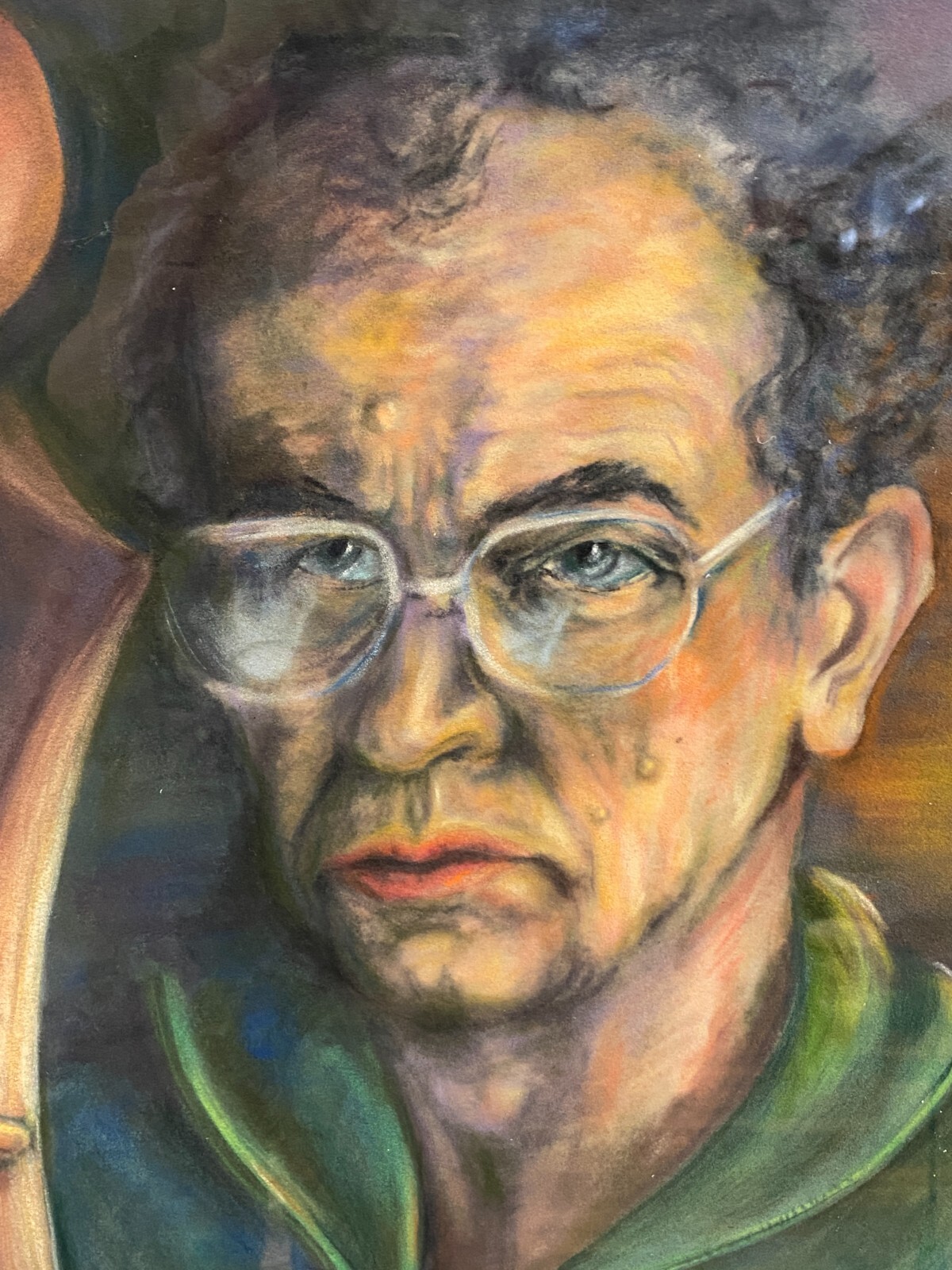 PASTELL / AQUARELL AUF PAPIER HERREN PORTRAIT ATTR. HARRY PEISHAR – Bild 3