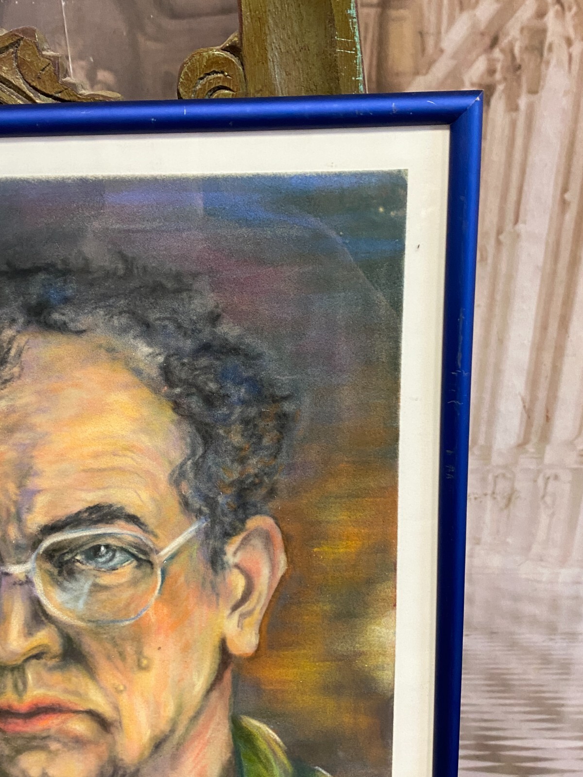 PASTELL / AQUARELL AUF PAPIER HERREN PORTRAIT ATTR. HARRY PEISHAR – Bild 8