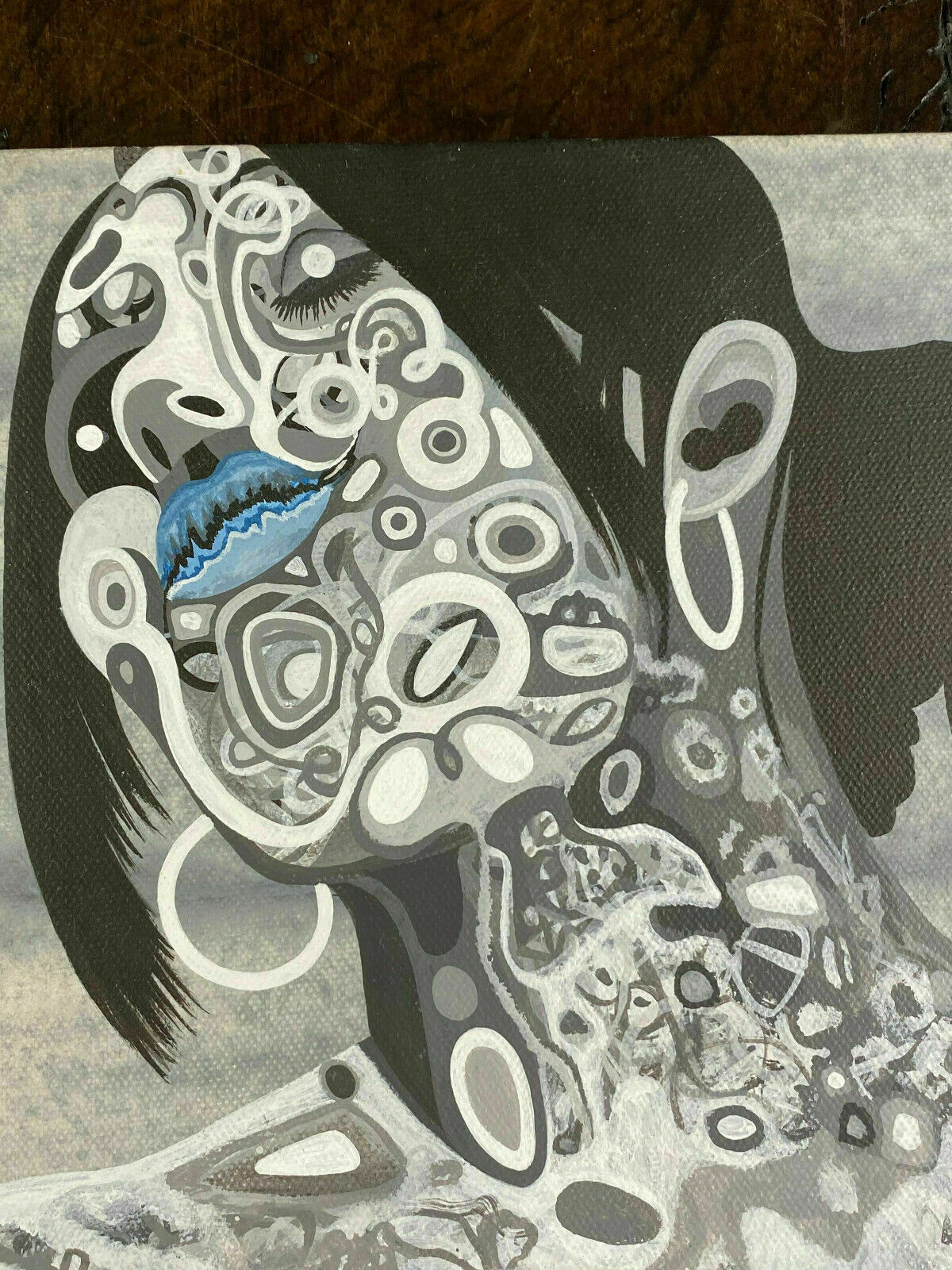 ACRYLGEMÄLDE AKT EROTIK PORTRAIT EINER FRAU MIT ZERTIFIKAT CHRISTOPHER STURMER – Bild 4
