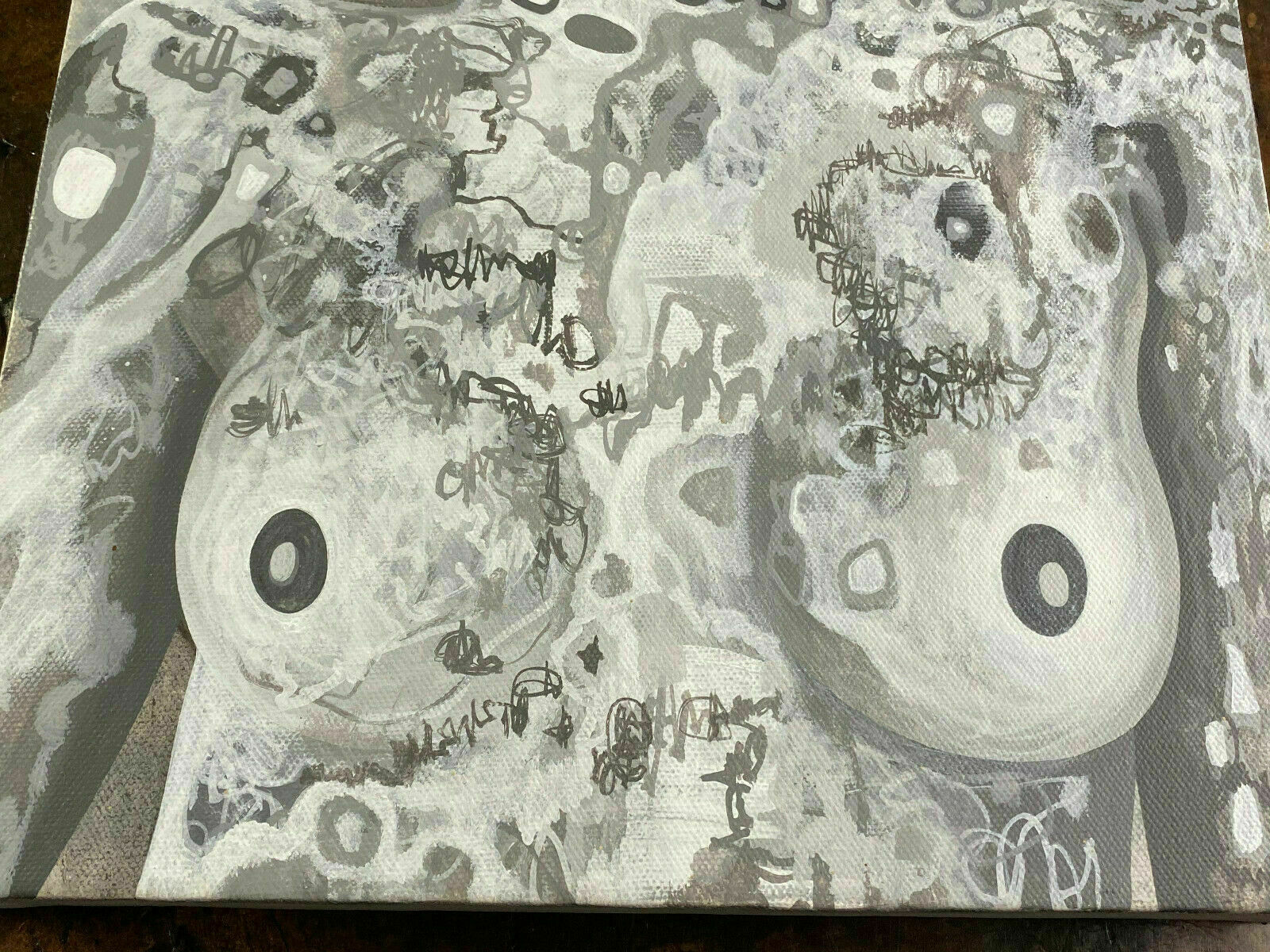 ACRYLGEMÄLDE AKT EROTIK PORTRAIT EINER FRAU MIT ZERTIFIKAT CHRISTOPHER STURMER – Bild 5