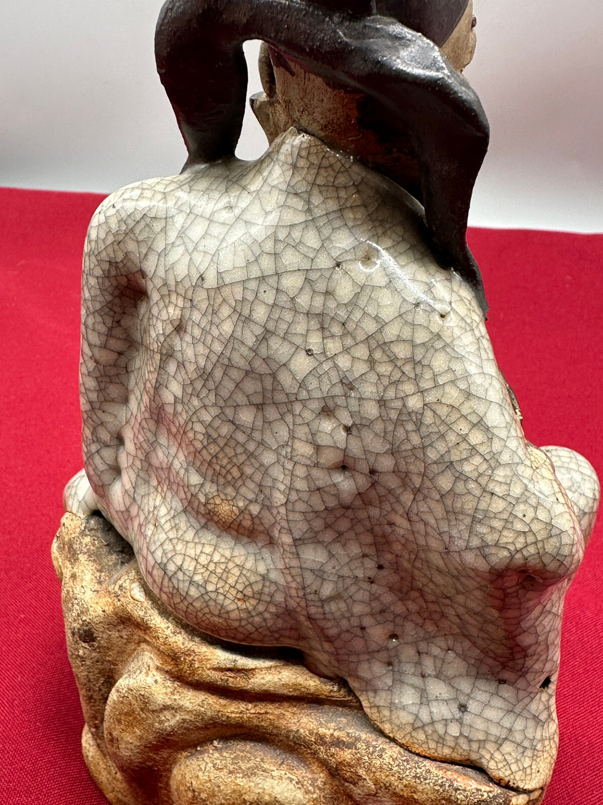 ANTIKE CHINESISCHE FIGUR AUS TON MIT GLASUR ZHONGLI QUAN CHINA 18/19 TES JHDT – Bild 8
