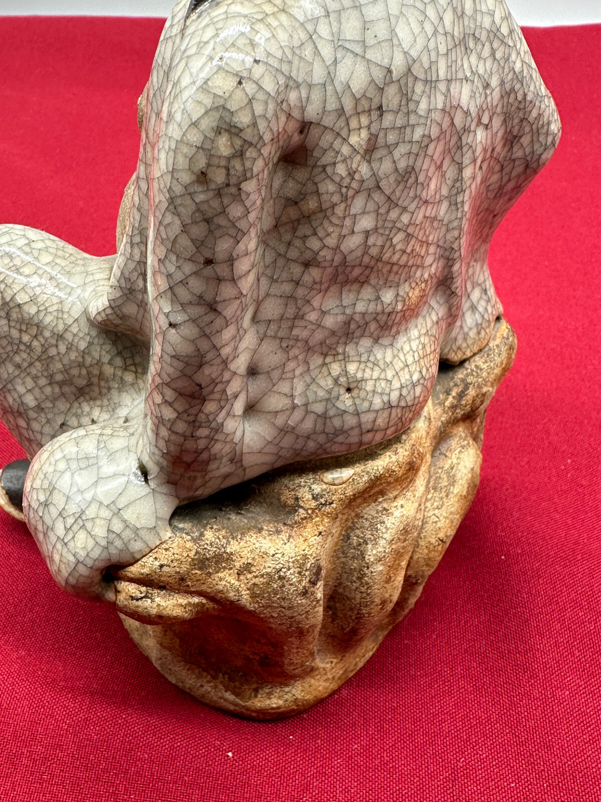 ANTIKE CHINESISCHE FIGUR AUS TON MIT GLASUR ZHONGLI QUAN CHINA 18/19 TES JHDT – Bild 10
