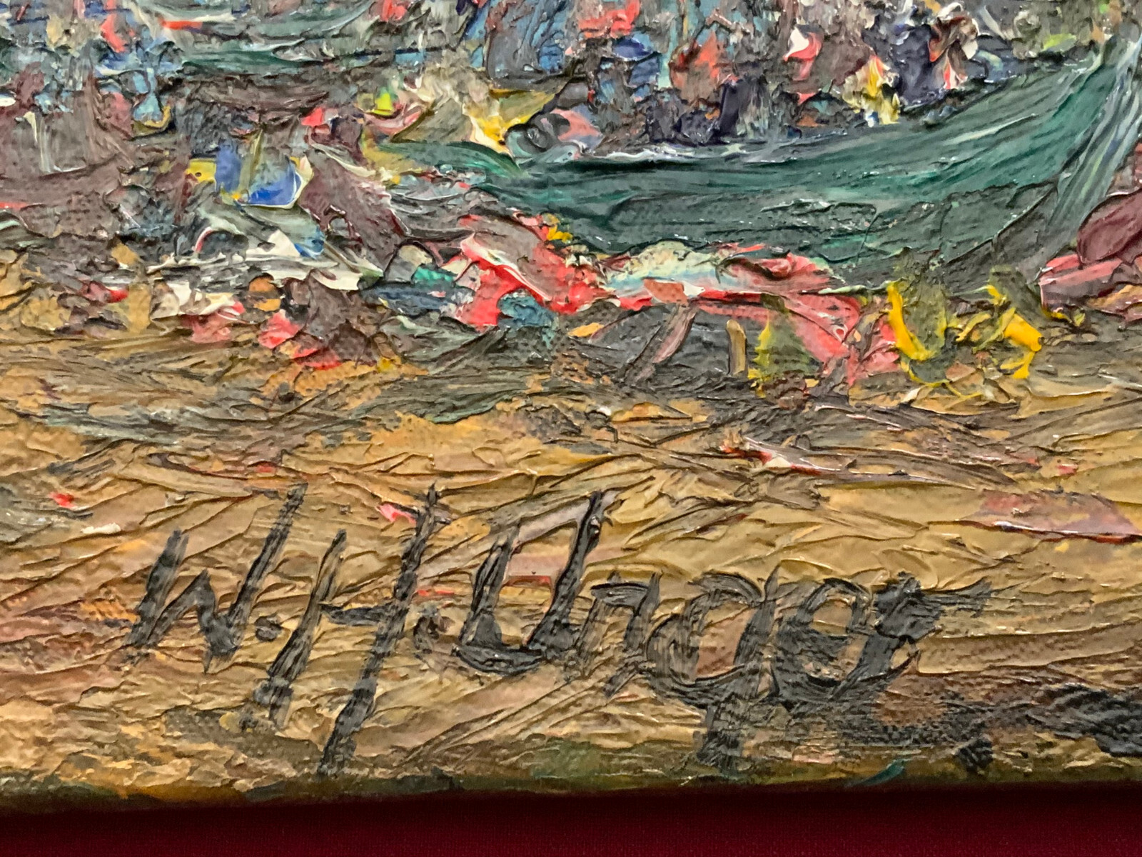 W.H. Unger - Hafen von Pozuoli - Öl auf Leinwand 25x20cm – Bild 4