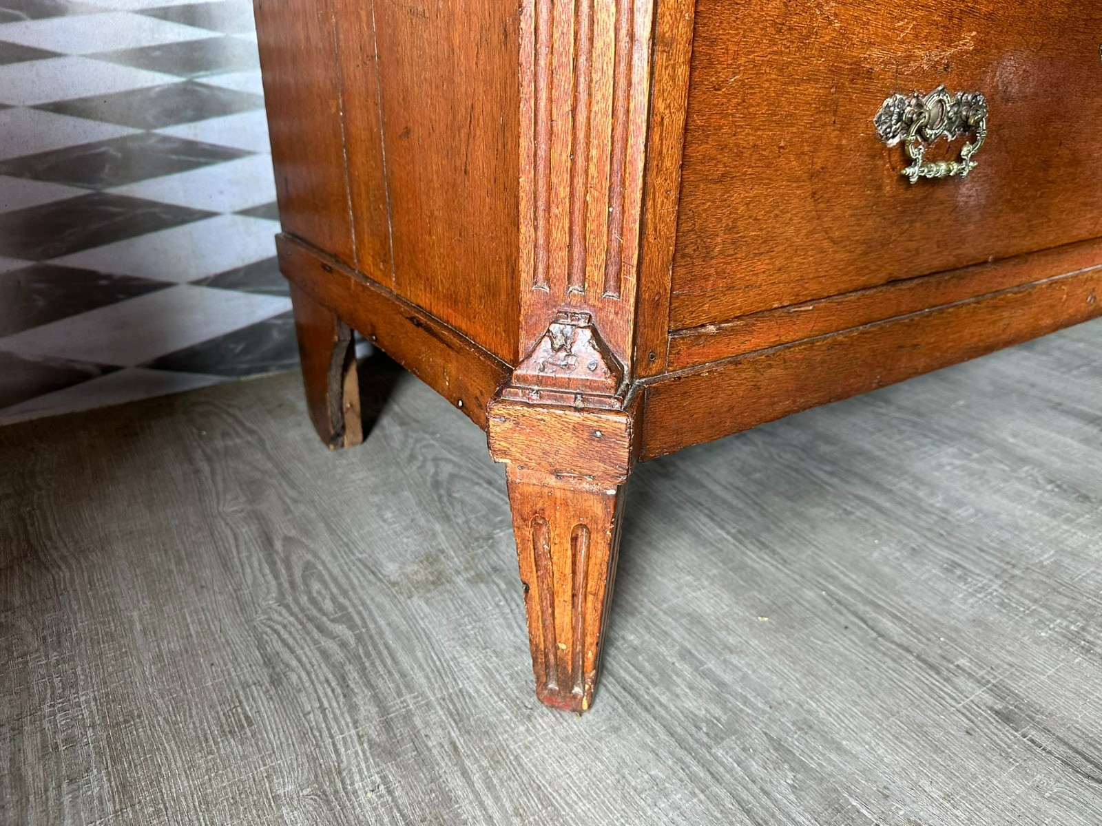 ANTIKER LOUIS SEIZE ZYLINDERSCHREIBTISCH SEKRETÄR AUS EICHE UM 1780 ROLLSEKRETÄR – Bild 13