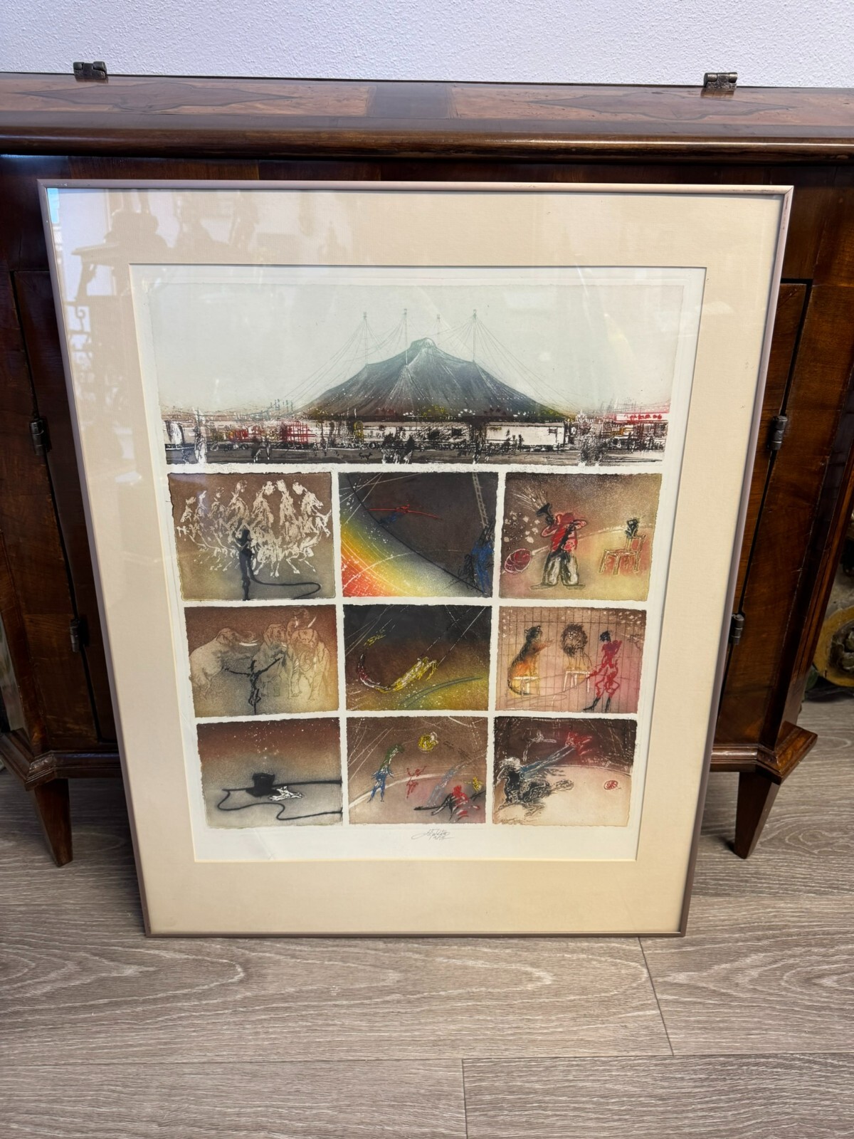 Ladislav KUKLIK (1947) SIGNIERTE FARBRADIERUNG ZIRKUS