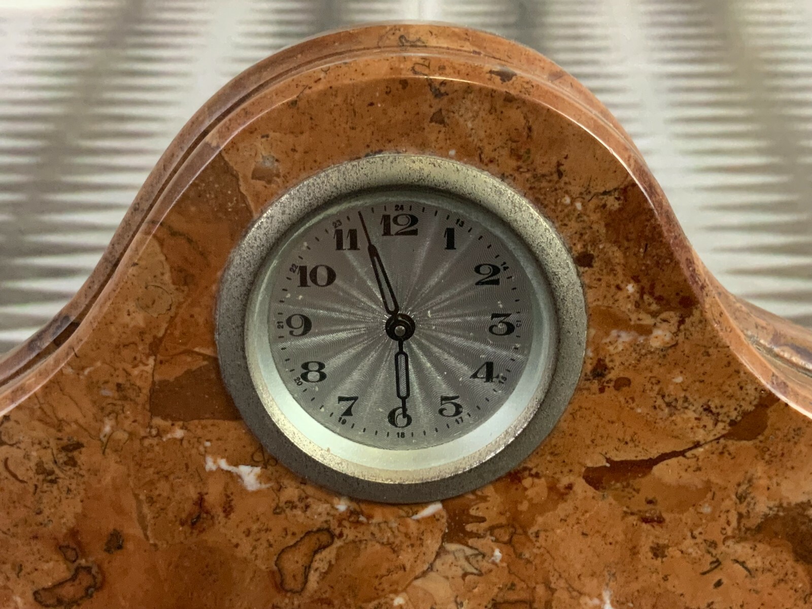 ANTIKE TISCHUHR GEHÄUSE AUS MARMOR DEFEKT 24x15cm – Bild 3