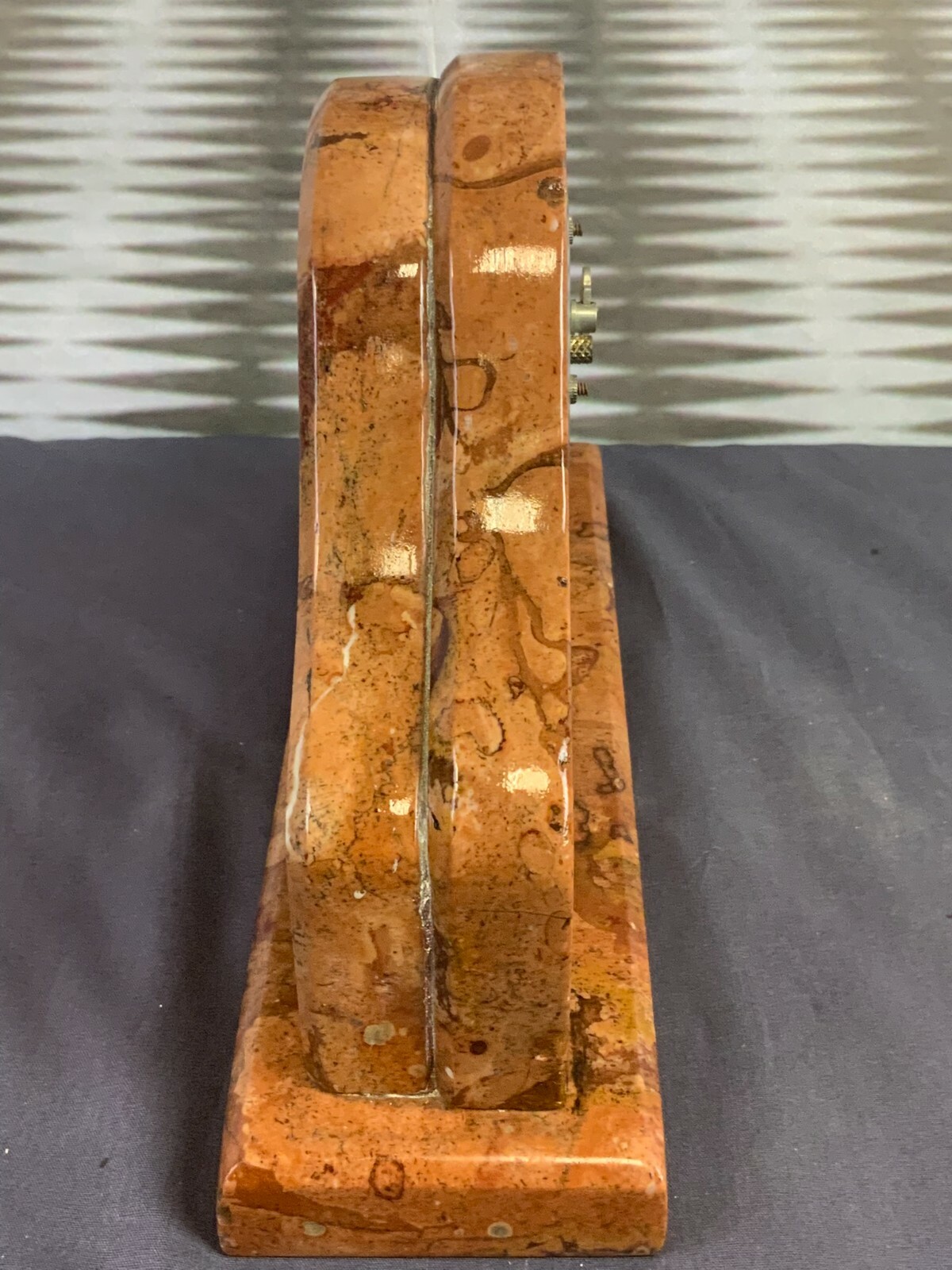 ANTIKE TISCHUHR GEHÄUSE AUS MARMOR DEFEKT 24x15cm – Bild 6