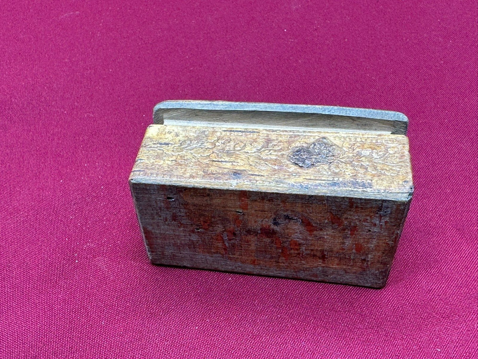 ANTIKE SCHNUPFTABAKDOSE DOSE BIRKENRINDE GEPRÄGT – Bild 4