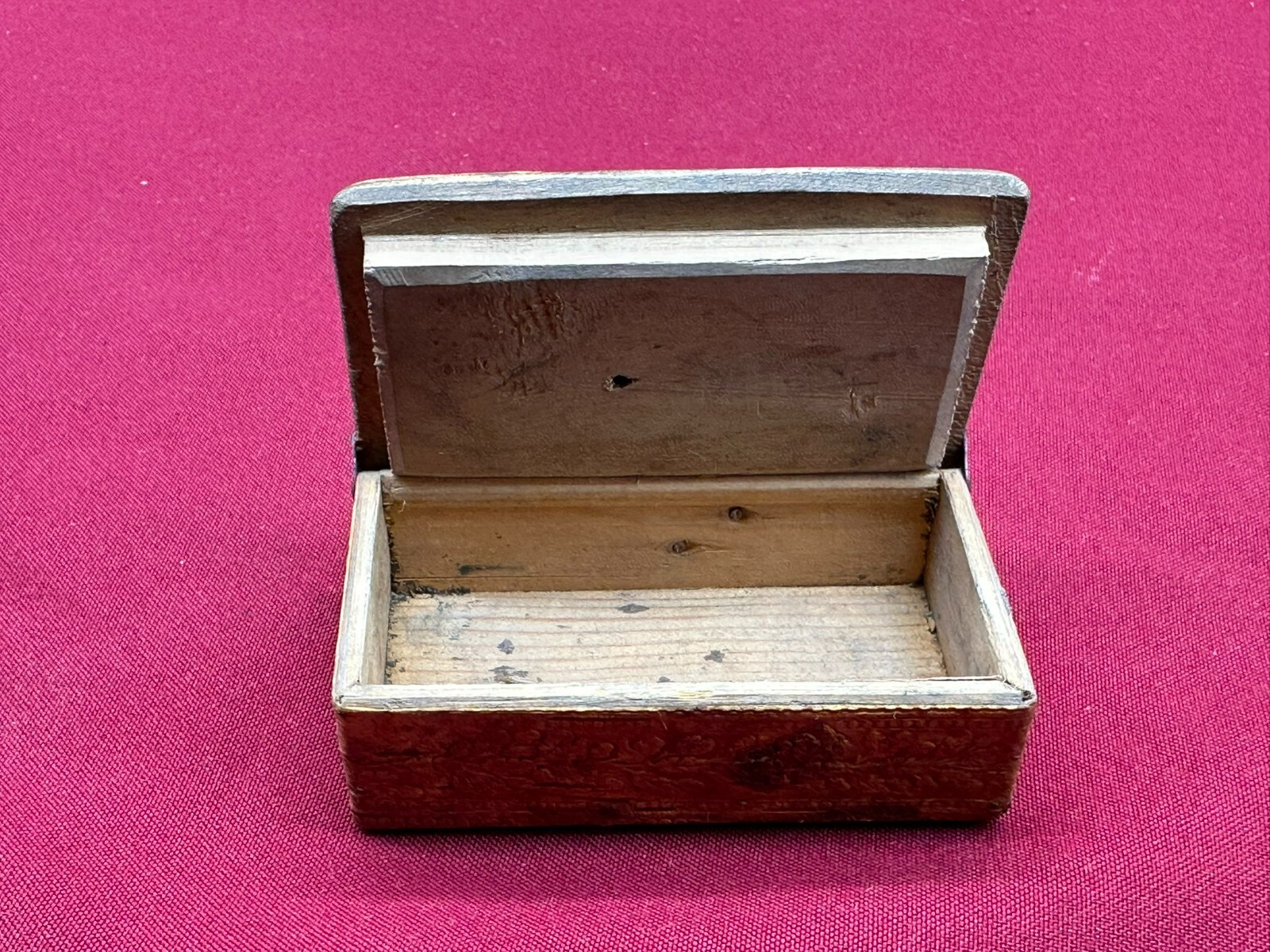 ANTIKE SCHNUPFTABAKDOSE DOSE BIRKENRINDE GEPRÄGT – Bild 9