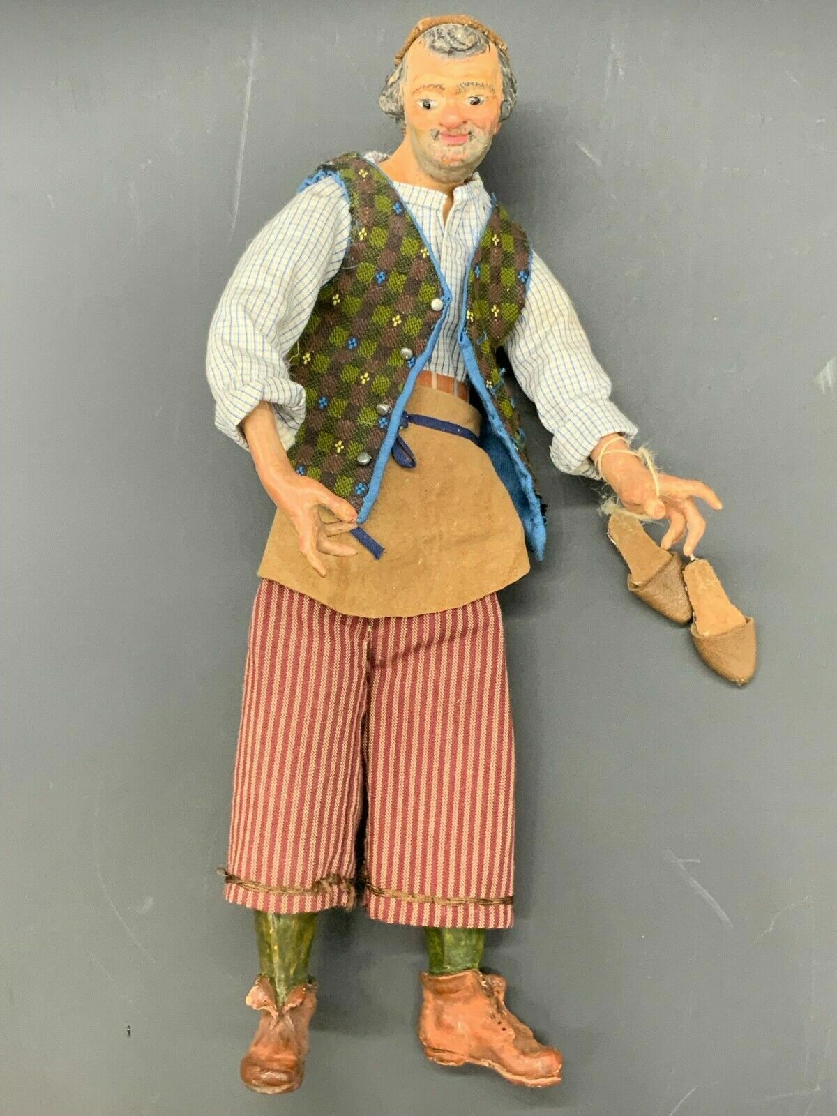 NEAPOLITANISCHE KRIPPENFIGUR BAUER GLASAUGEN 30cm