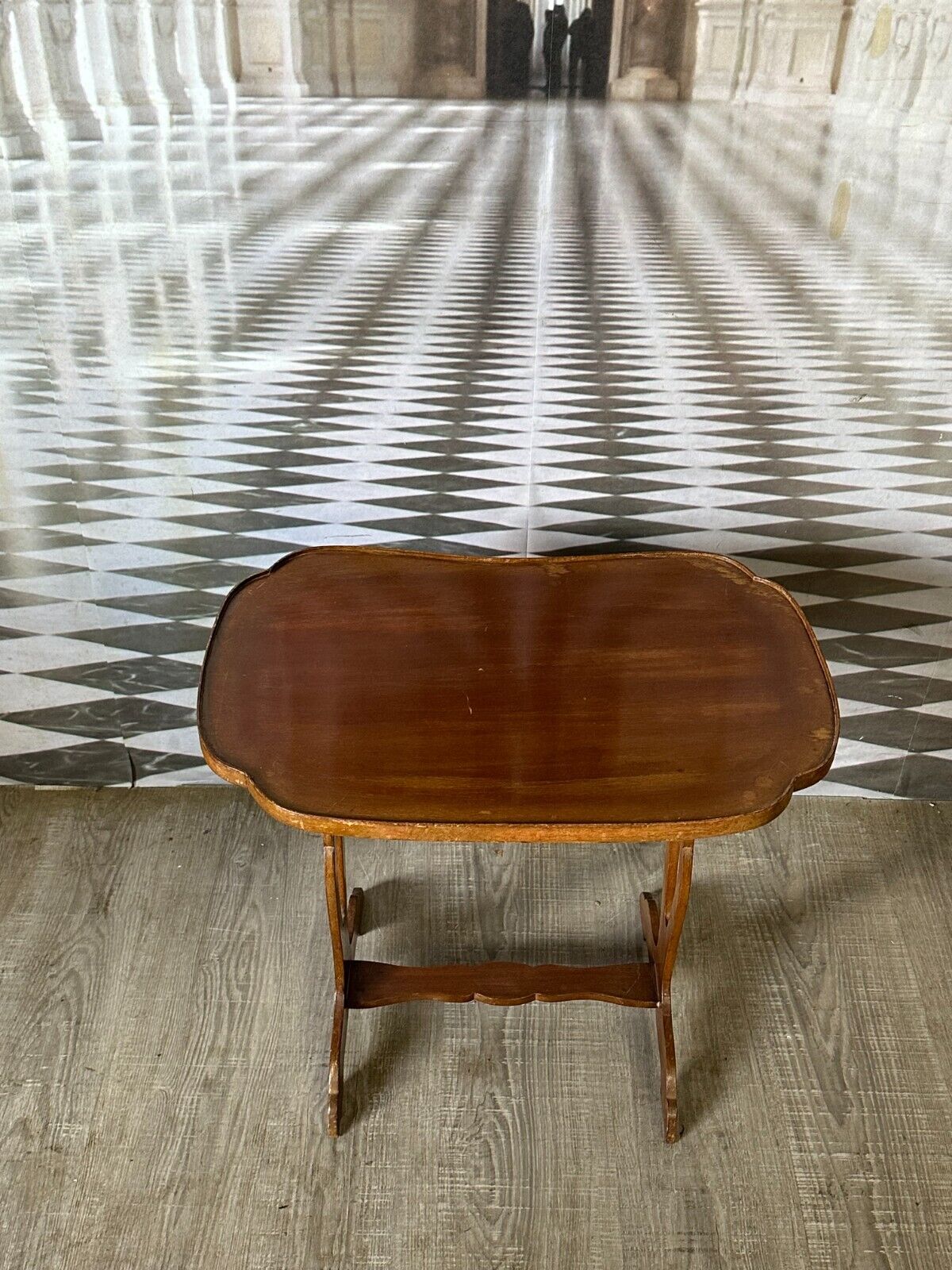 VINTAGE BEISTELLTISCH UM 1970 NIERENFORM MAHAGONI – Bild 3