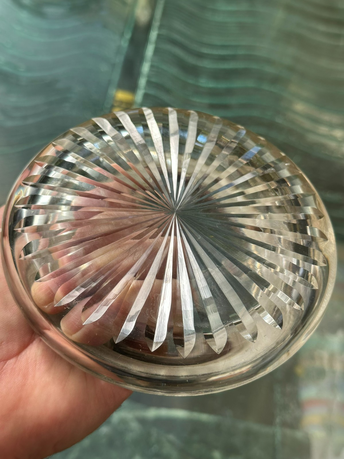 WILHELM BINDER VINTAGE ASCHENBECHER AUS KRISTALLGLAS MIT MONTUR SILBER 800 – Bild 10