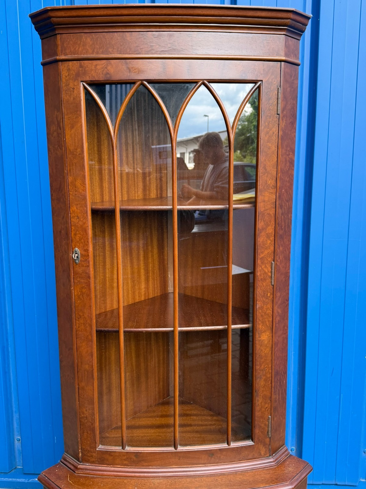VINTAGE SHERADON STIL SCHRANK AUFSATZVITRINE VITRINE STILMÖBEL – Bild 4