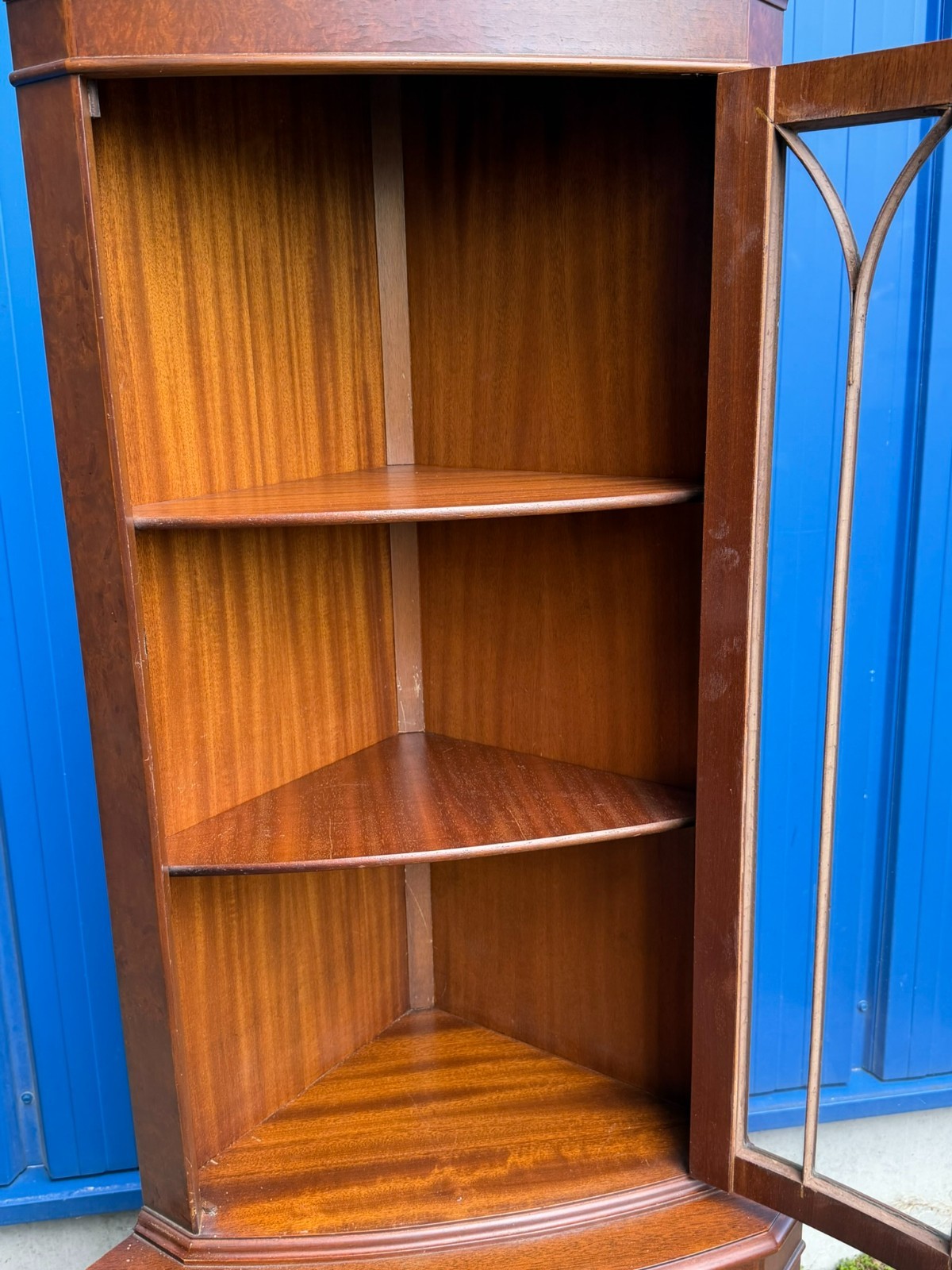 VINTAGE SHERADON STIL SCHRANK AUFSATZVITRINE VITRINE STILMÖBEL – Bild 8
